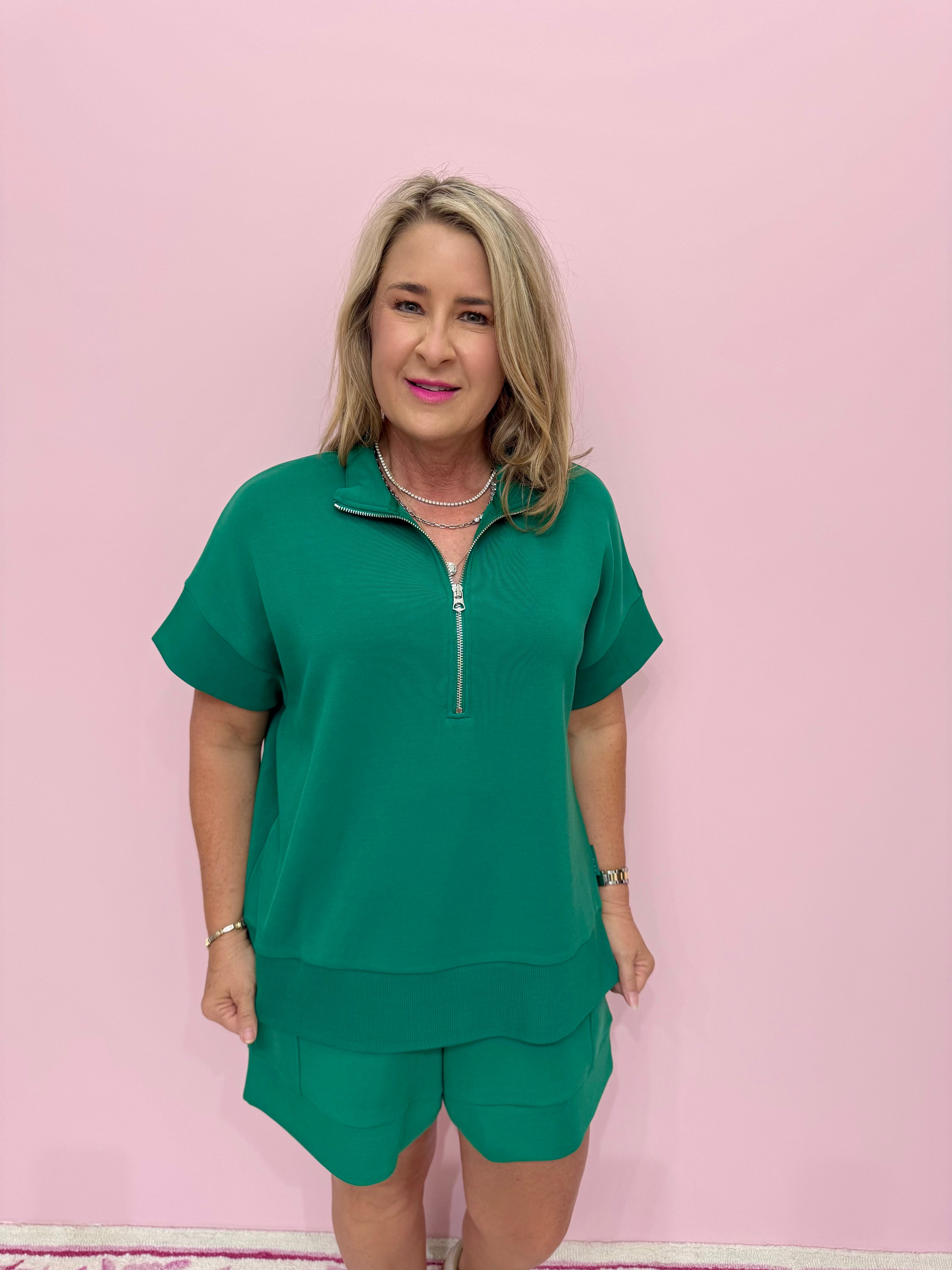 Ritchie Short Sleeve Sweat - Verdant Green