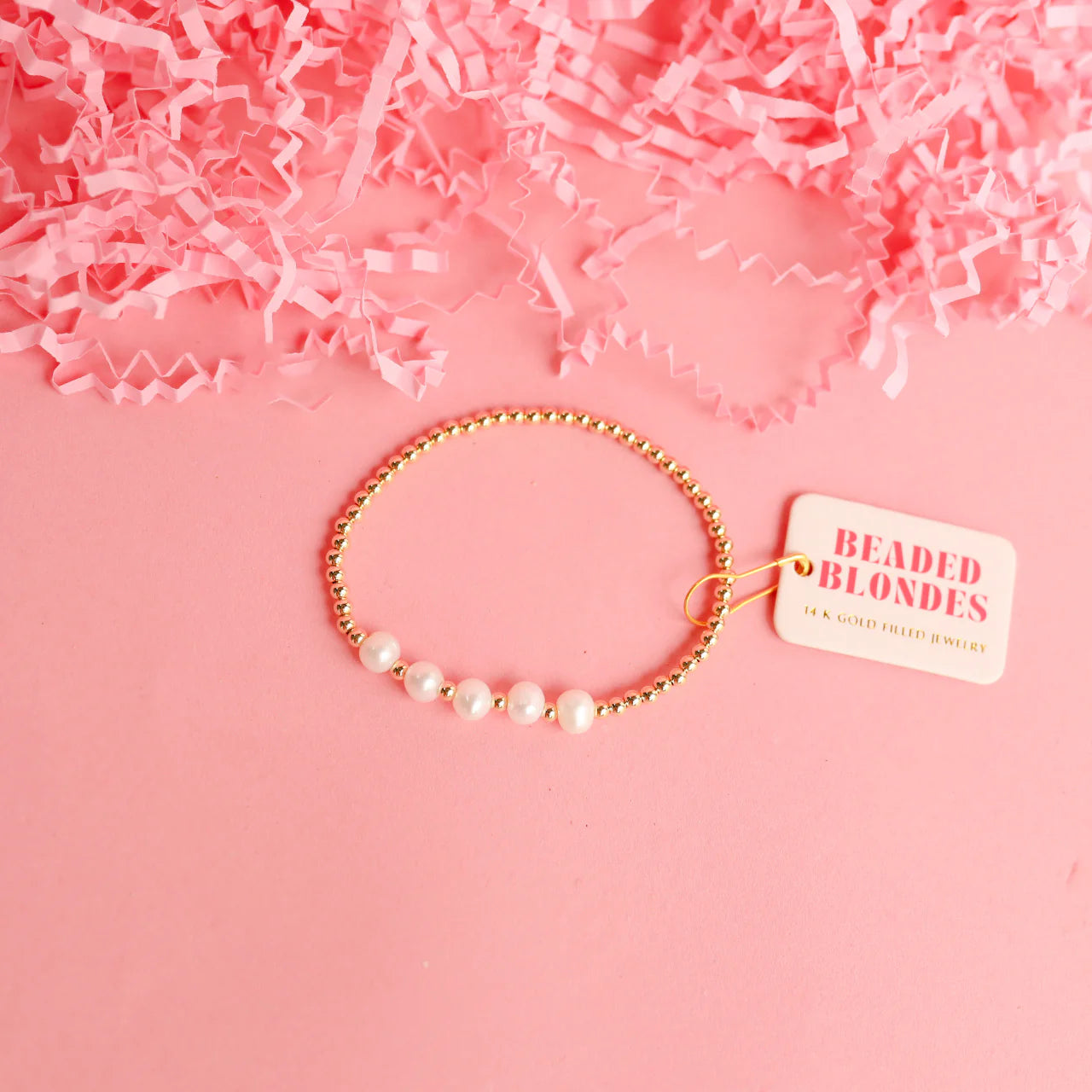 Tatum Pearl Bracelet Gold