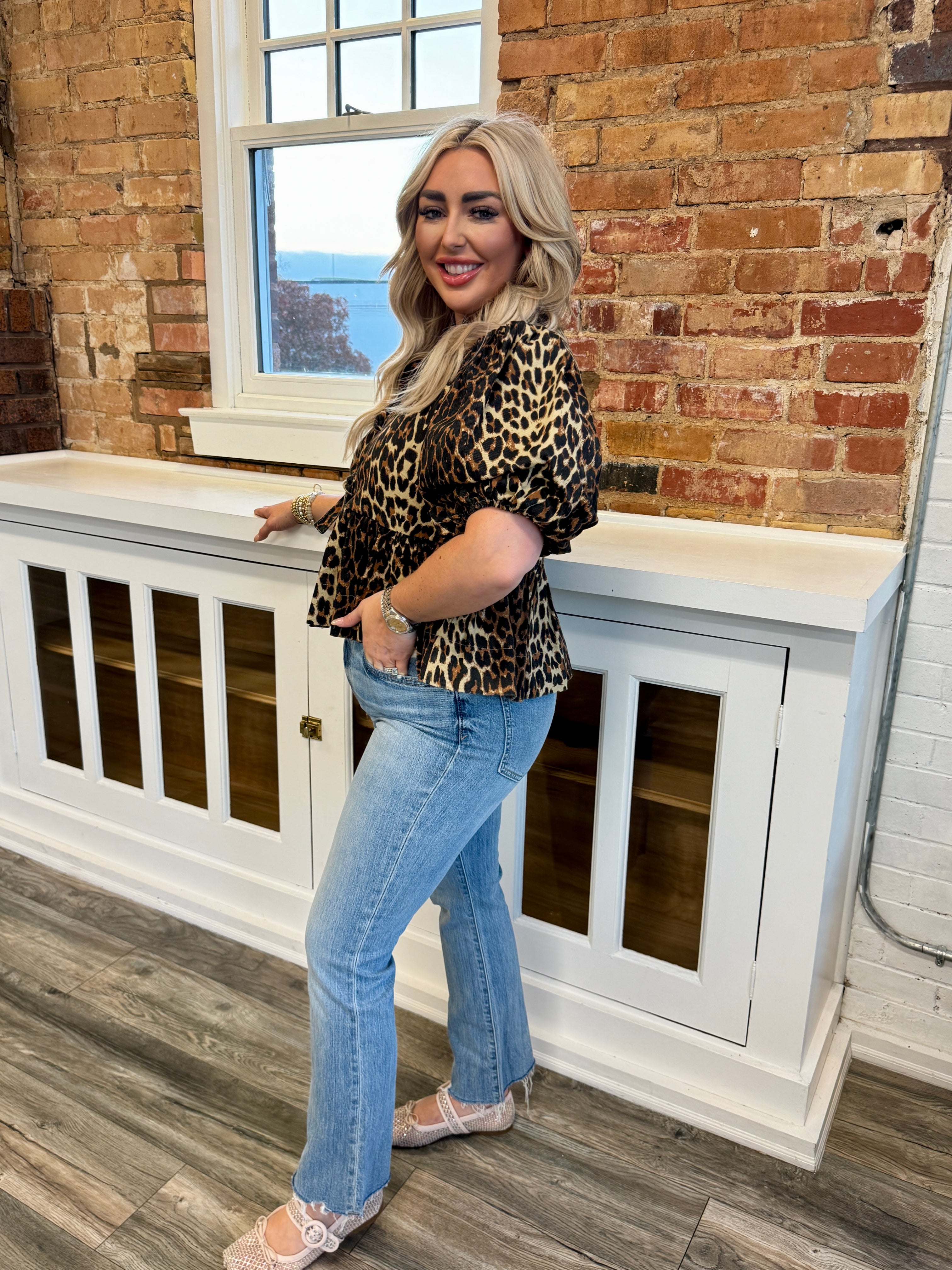 Kyra Leopard Blouse