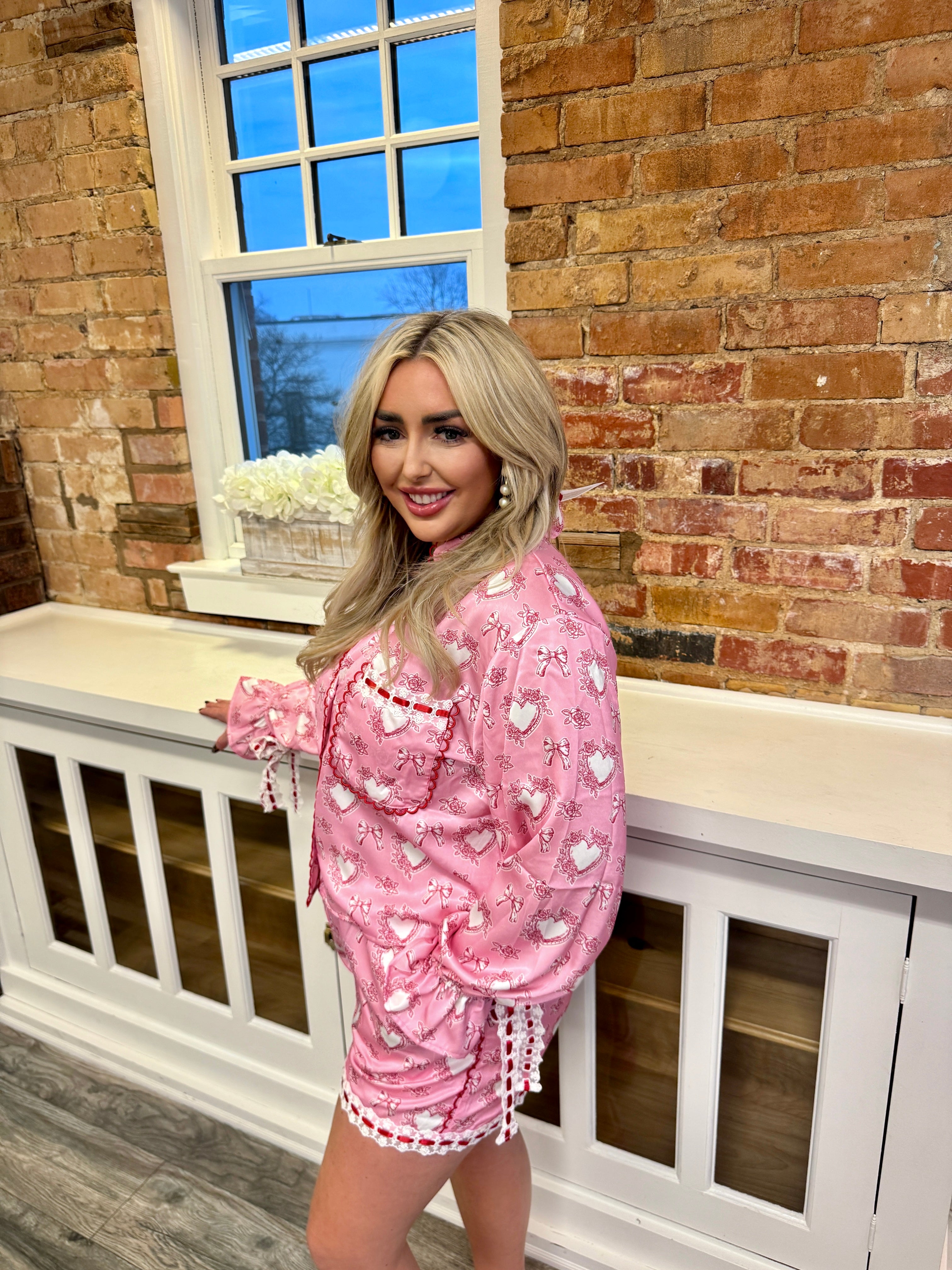 Hearts PJ Set