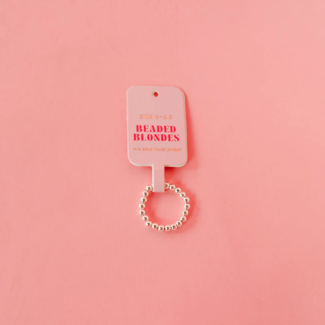 Lauren Beaded Ring - Silver