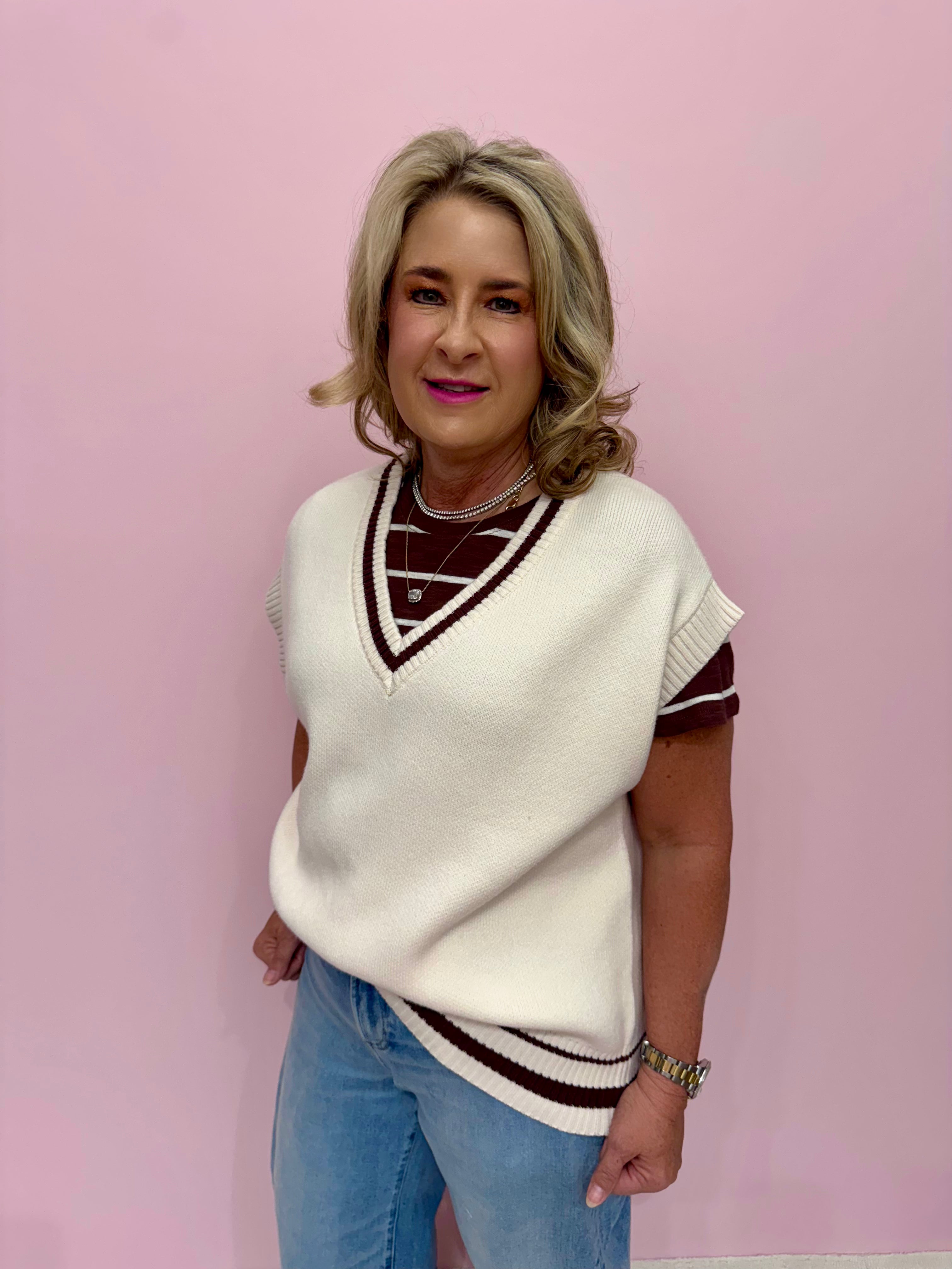 Fletcher Sweater Vest Crystal