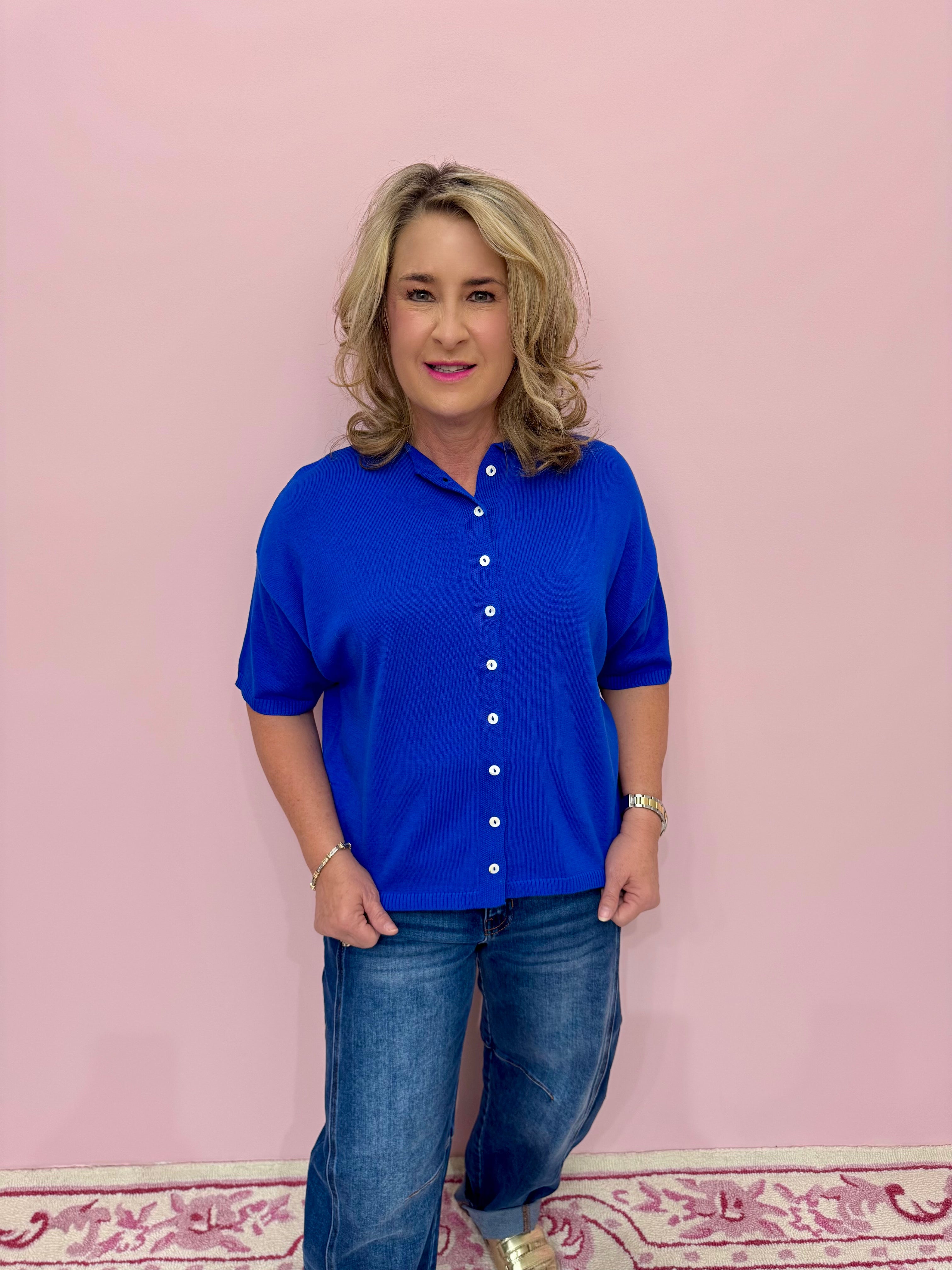 Cobalt Knit Cardigan