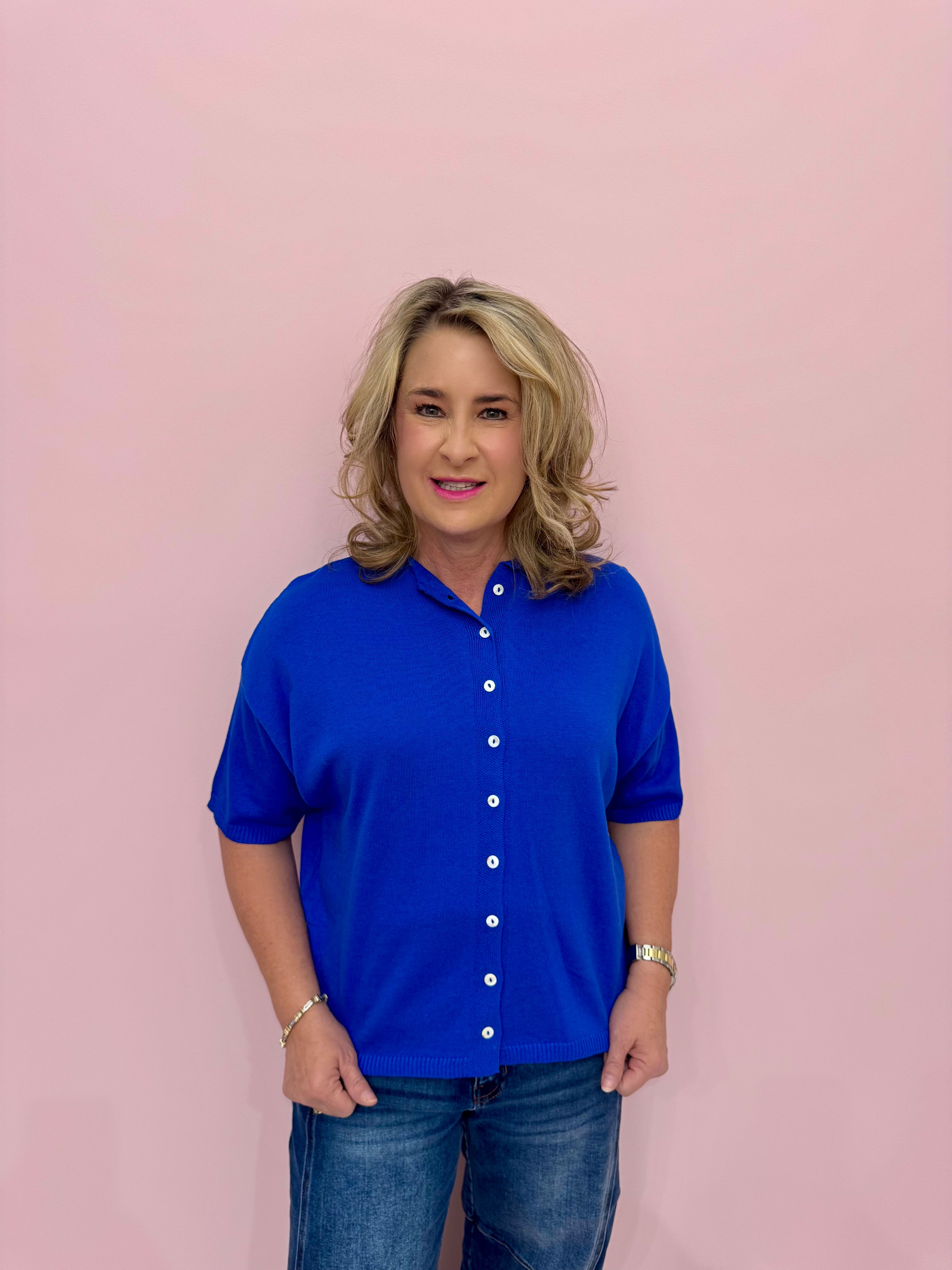 Cobalt Knit Cardigan