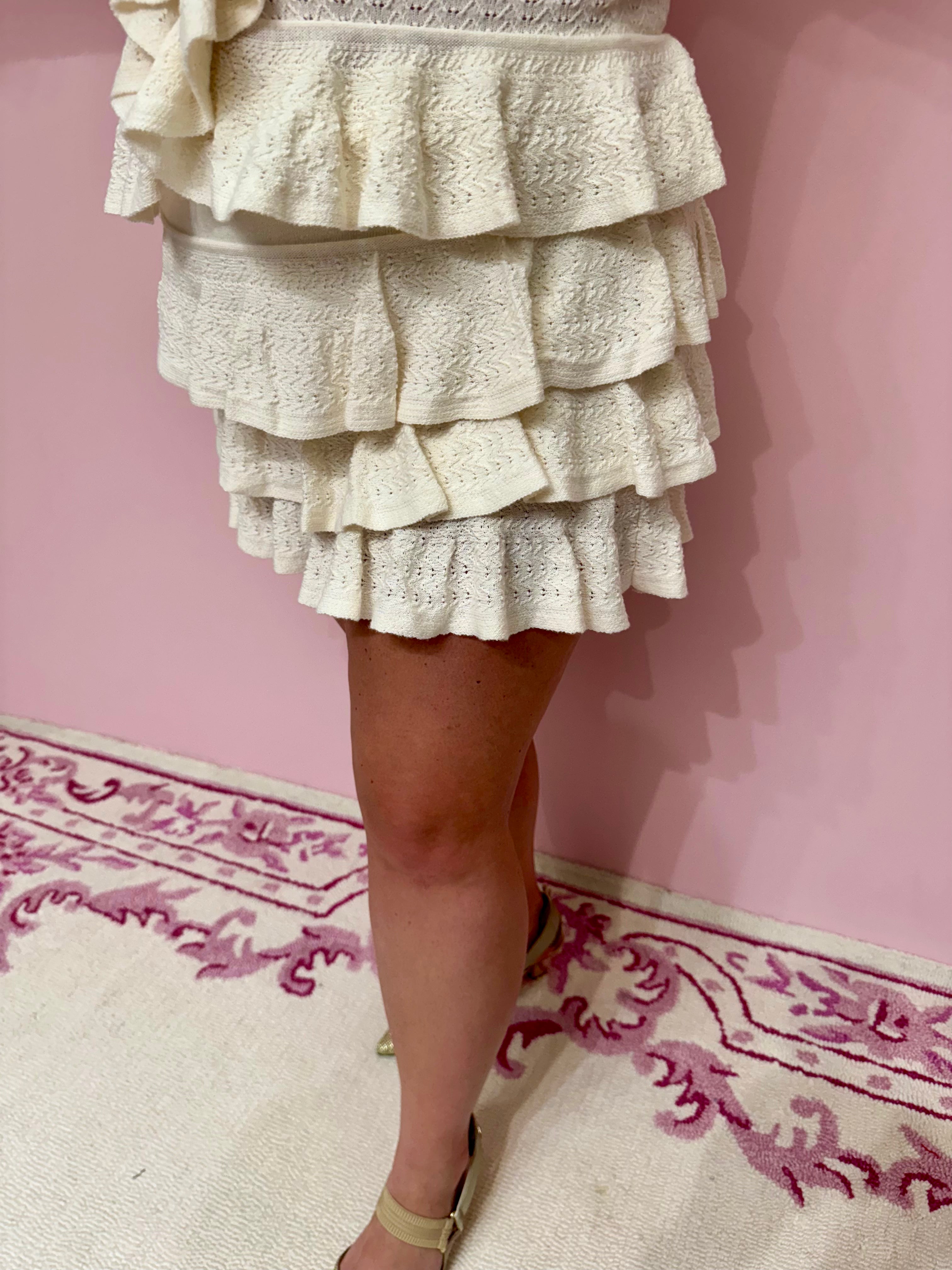 Marley Skort Cream Pointelle Knit - Show Me Your Mumu