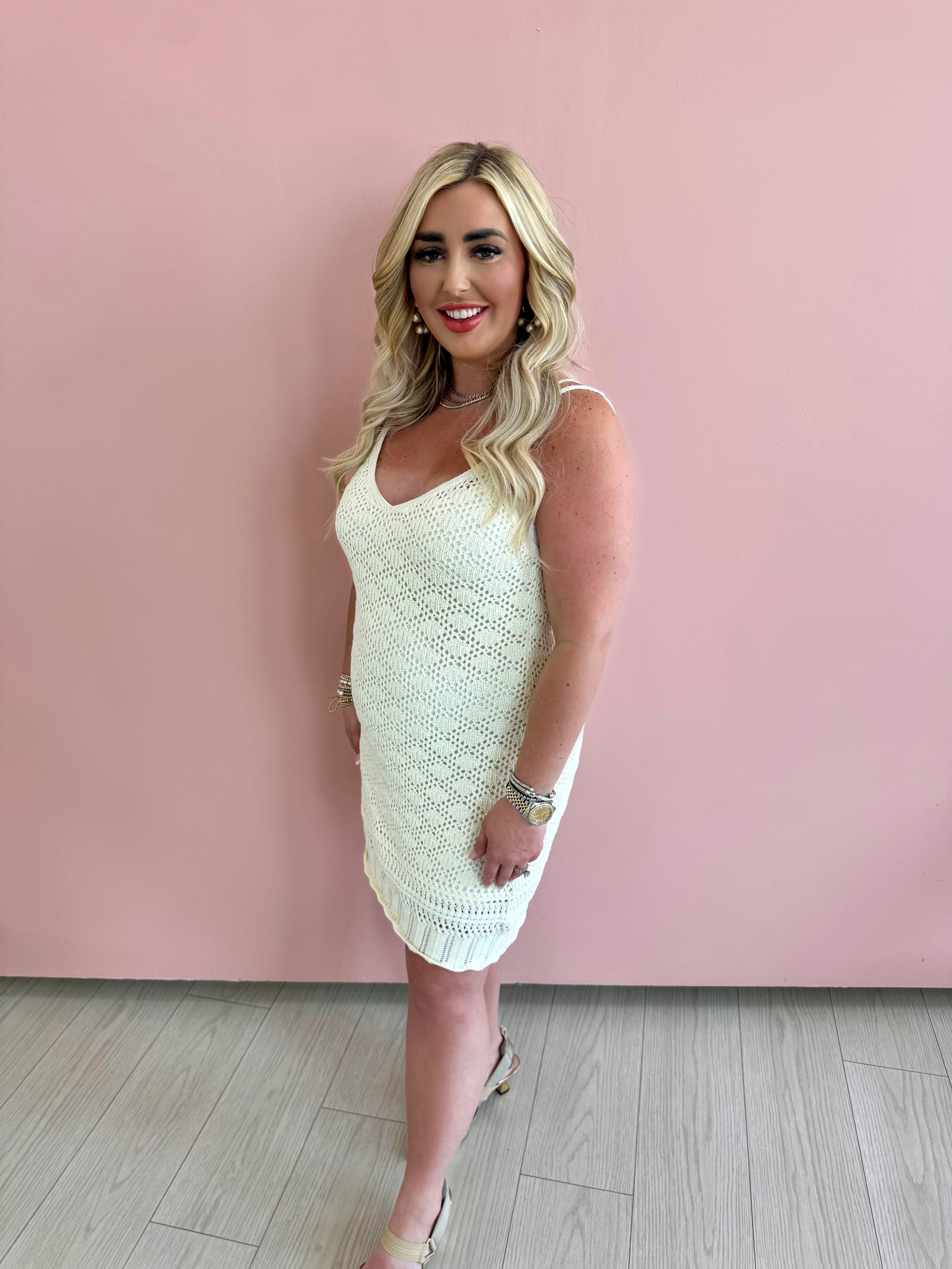 Charmer Crochet Mini Dress