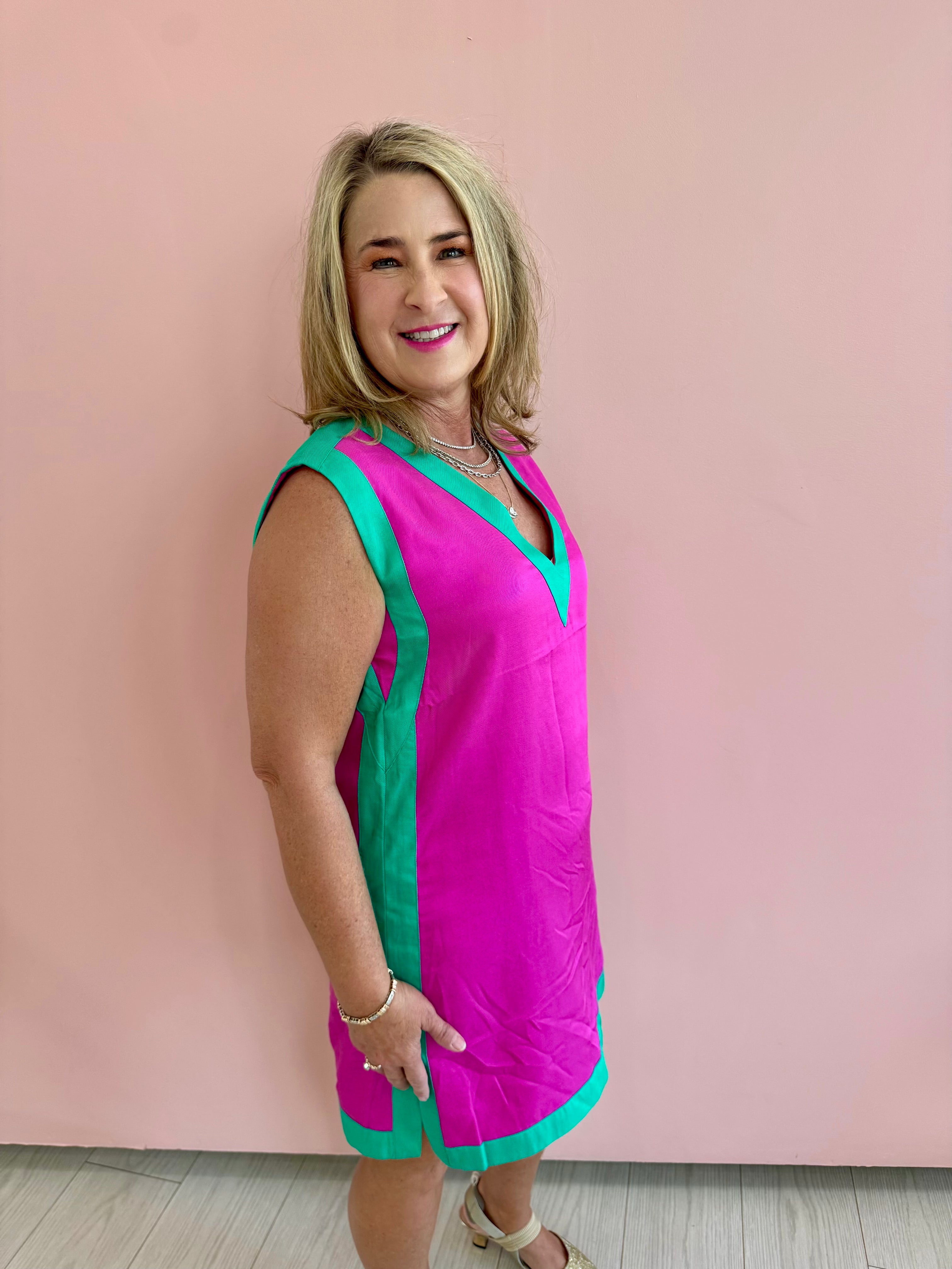 Emily Shift Dress- Bangle Colorblock