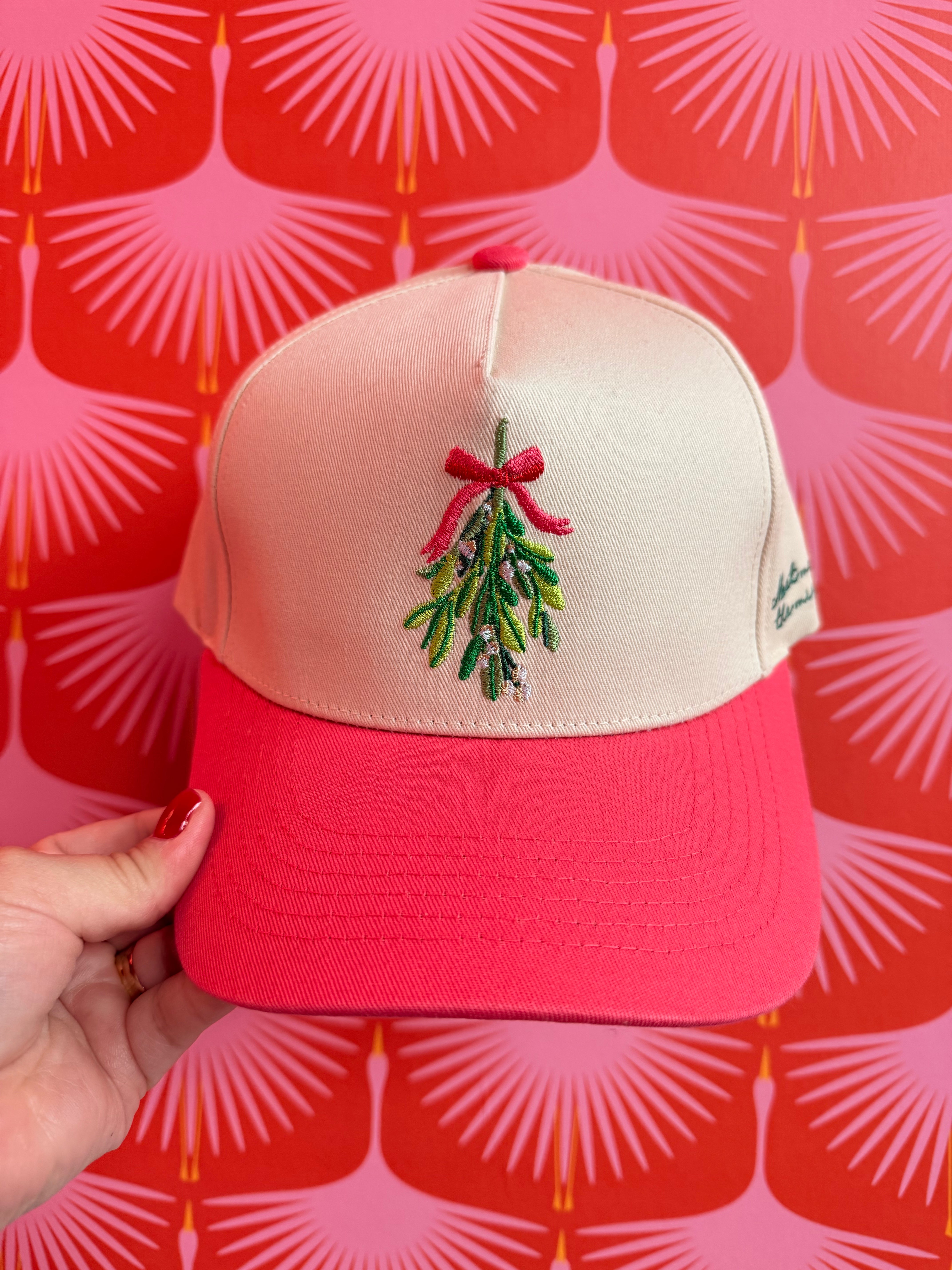 Meet Me Under The Mistletoe Canvas Cap