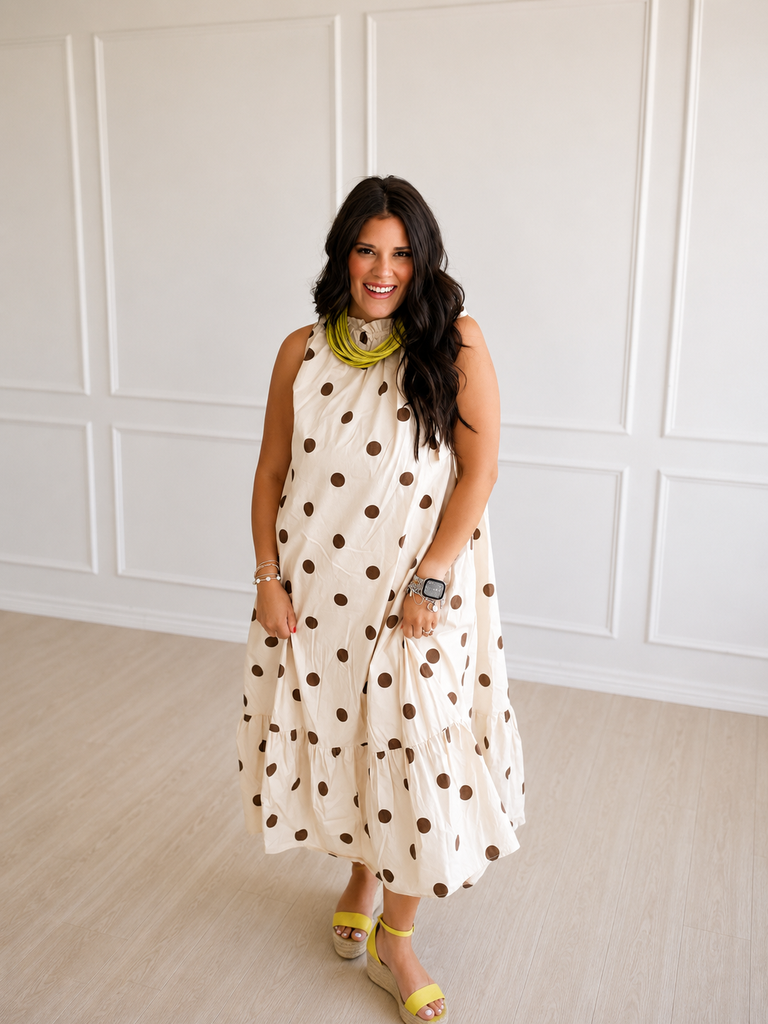 Polka Dot Midi Dress