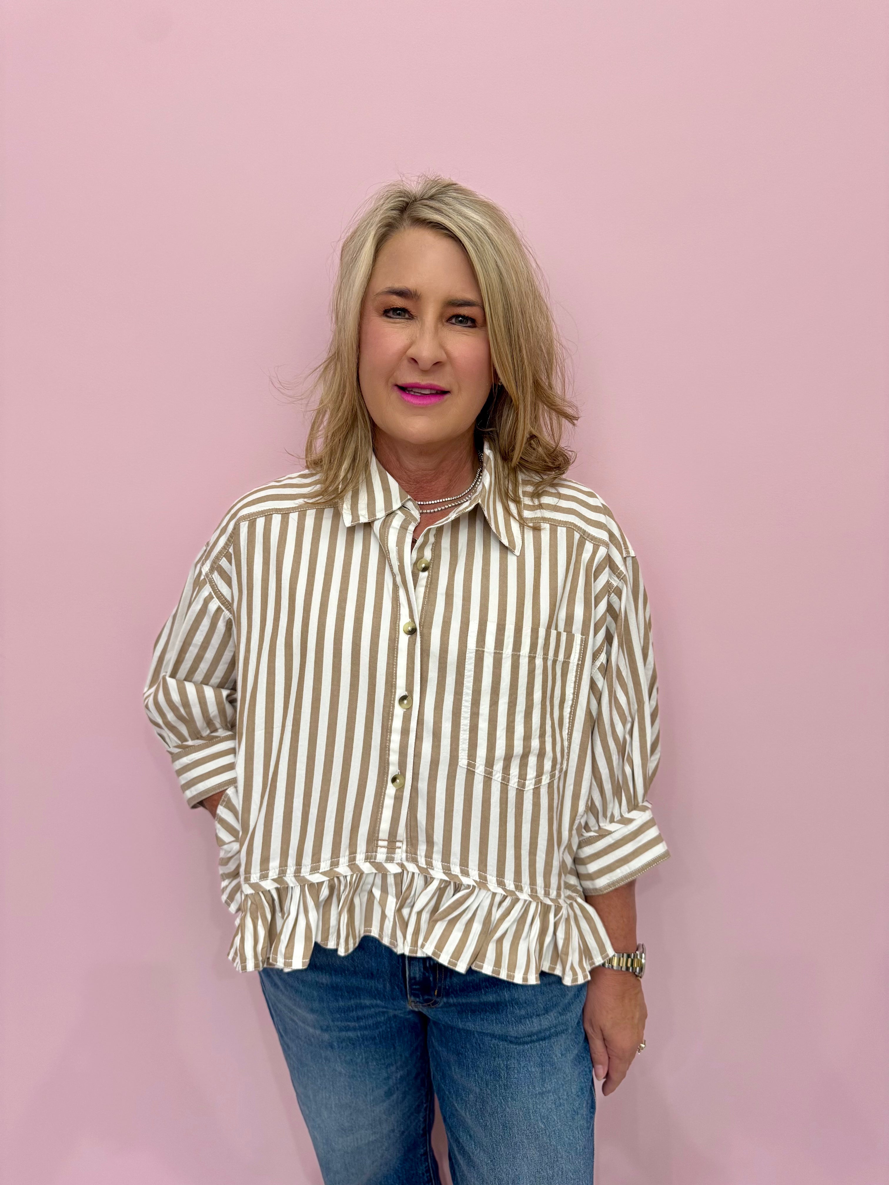 Bailey Stripe Shirt - Free People