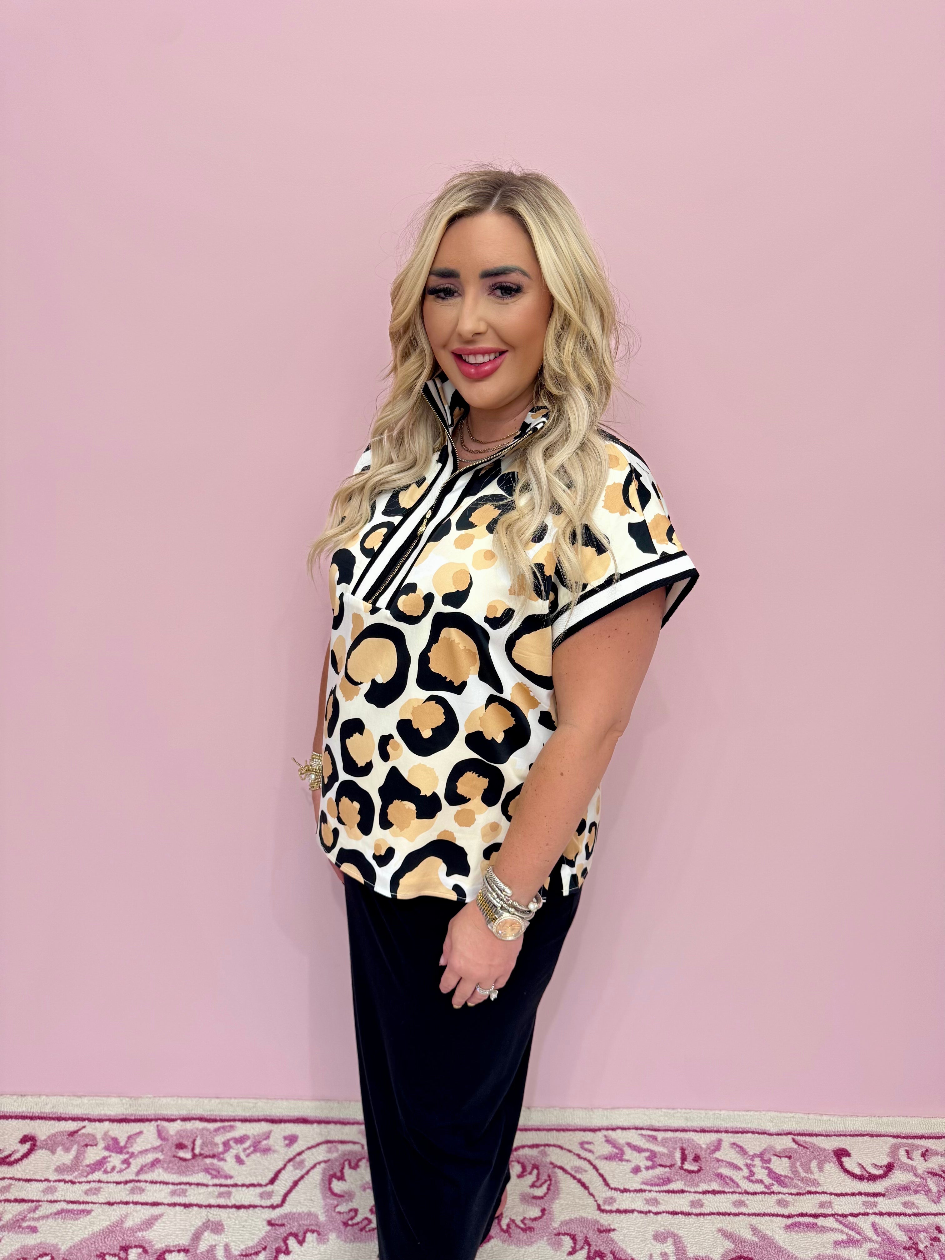 Poppy Pullover- Classic Spot Cheetah