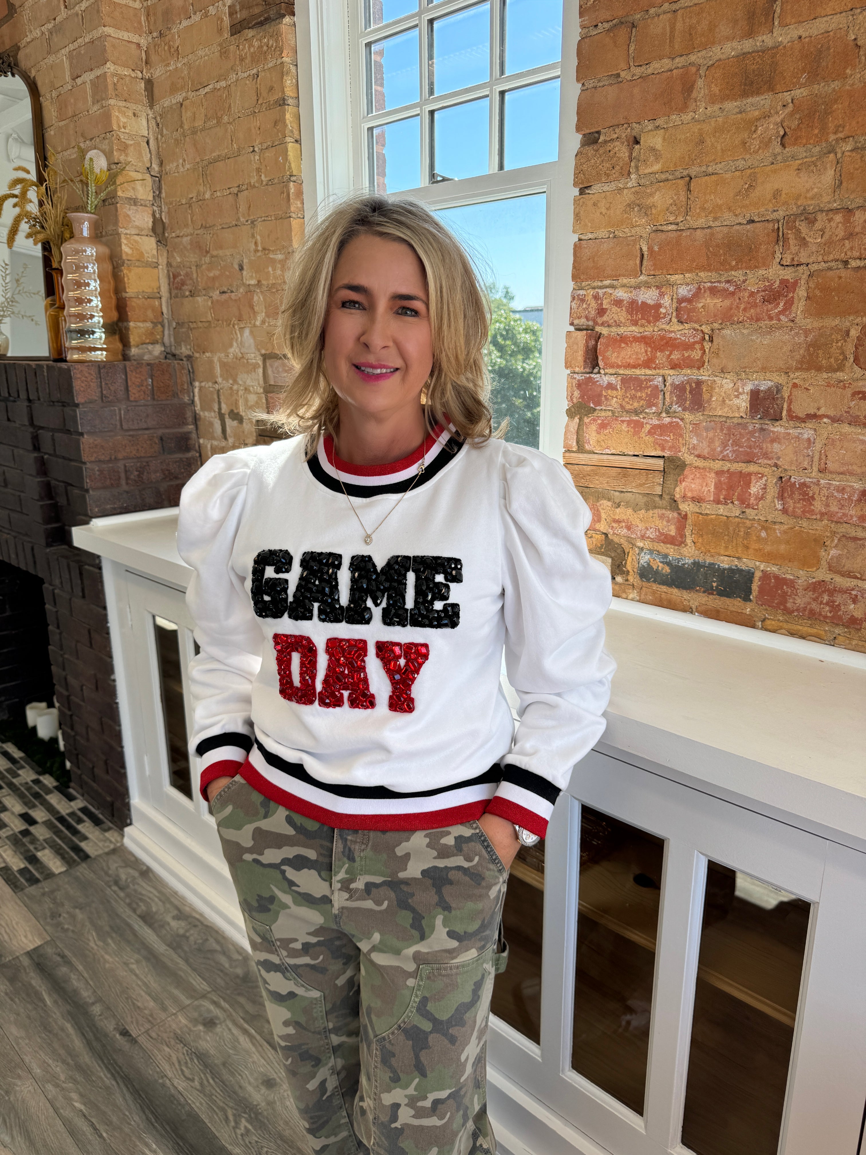 Jeweled ‘Game Day’ Sweatshirt