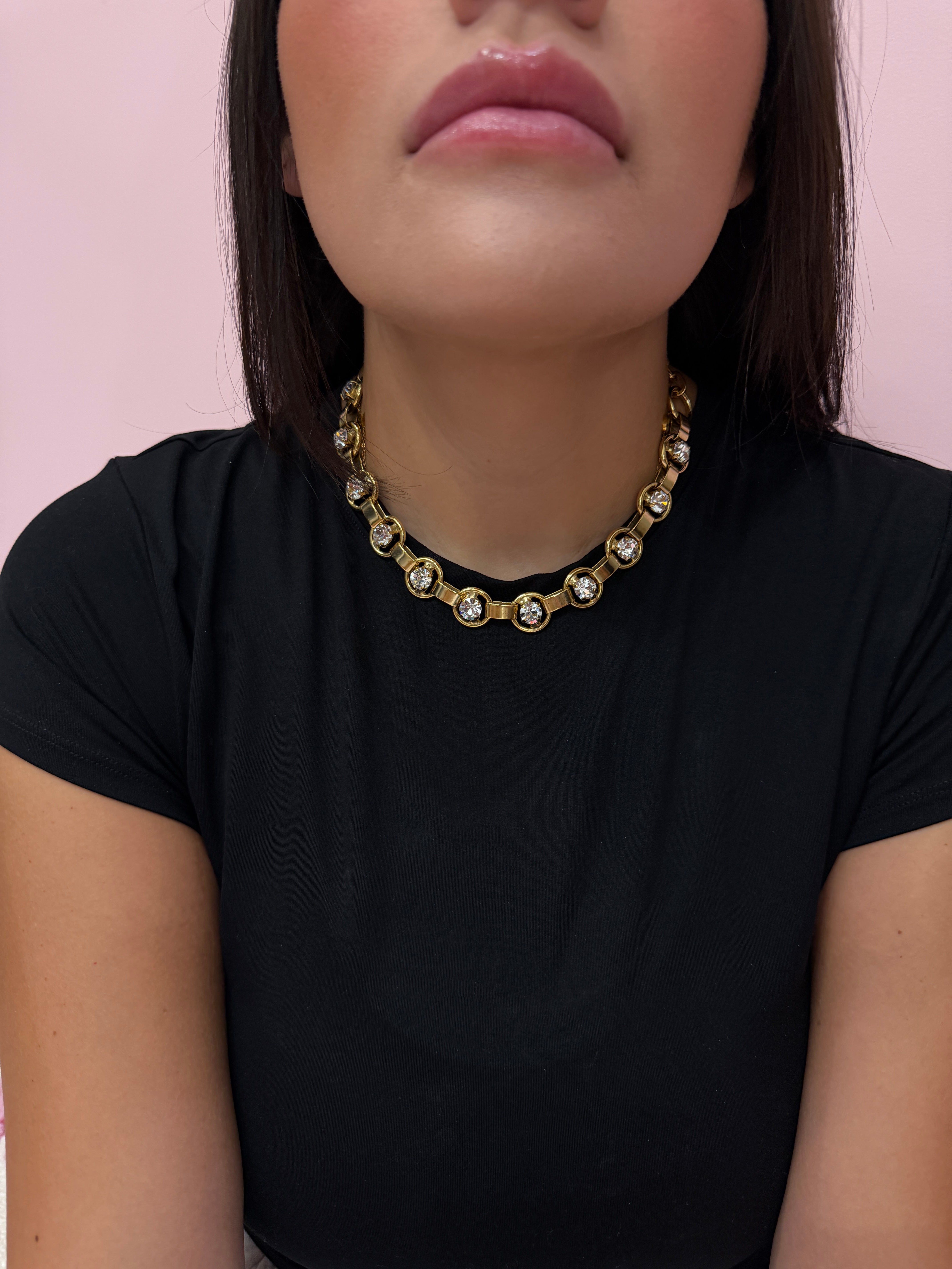 Link Necklace in Antique Gold -Tova