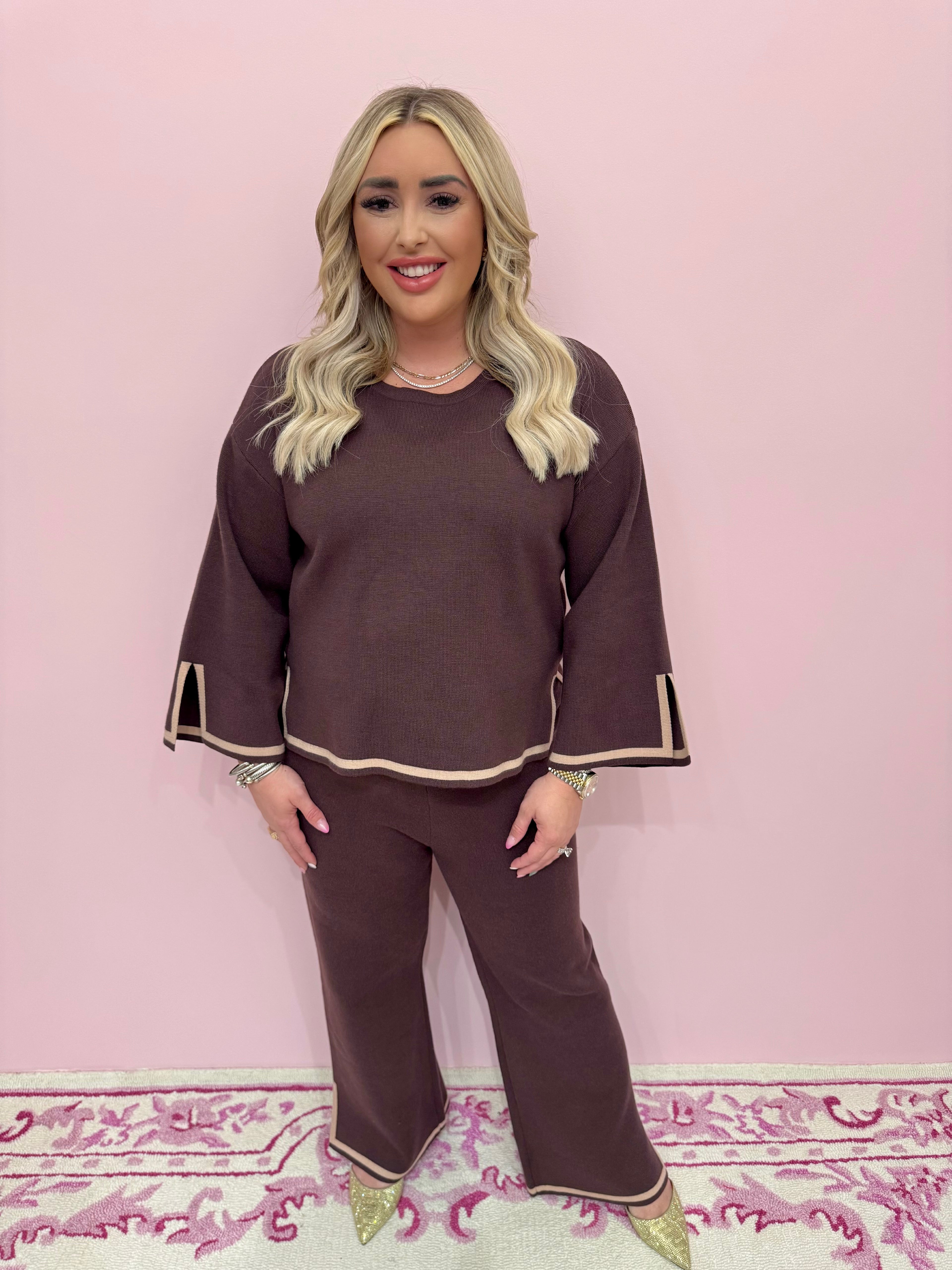 Striped Bottom Sweater Pants