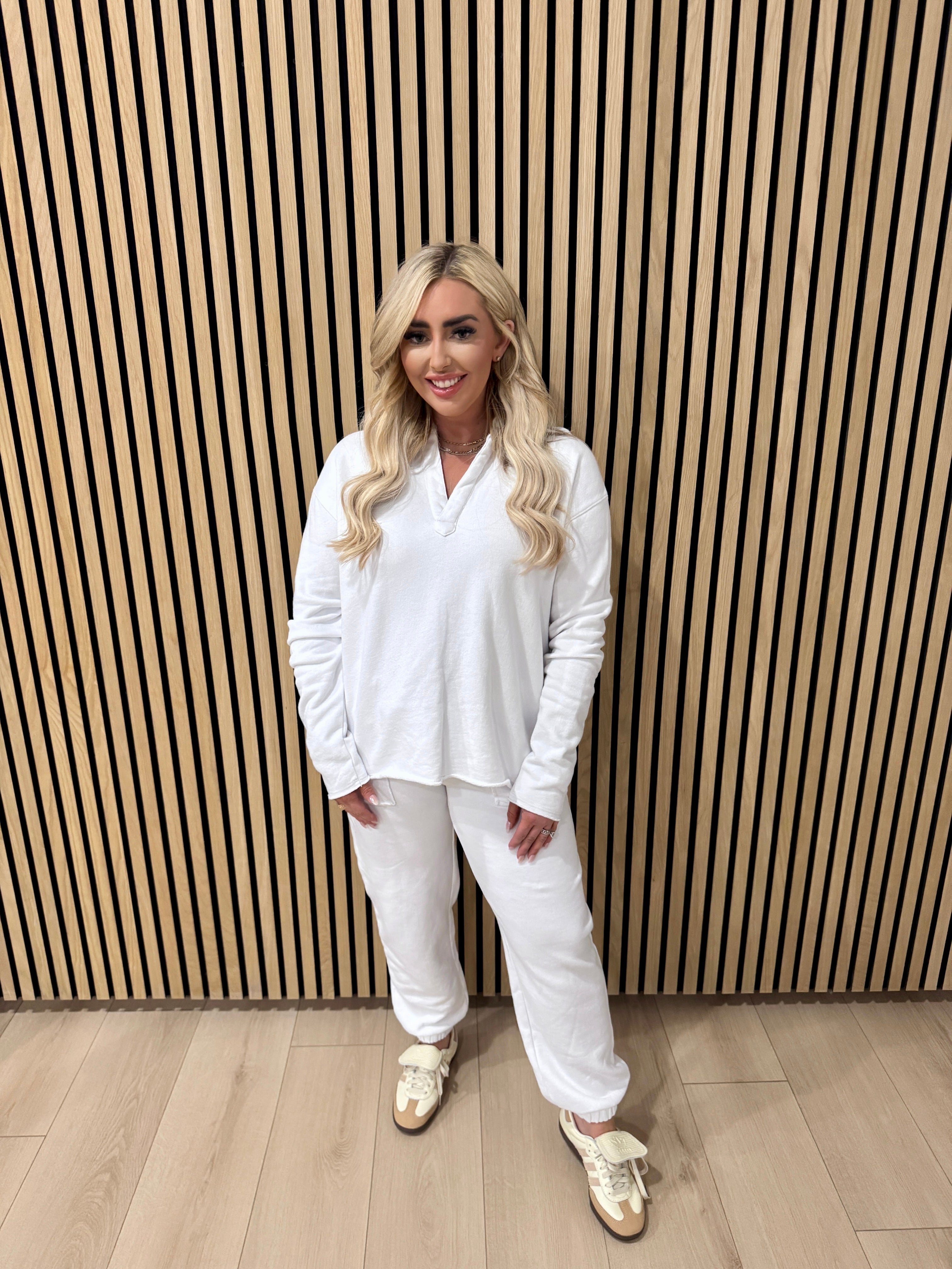 Malibu Vintage Henley Tee - White