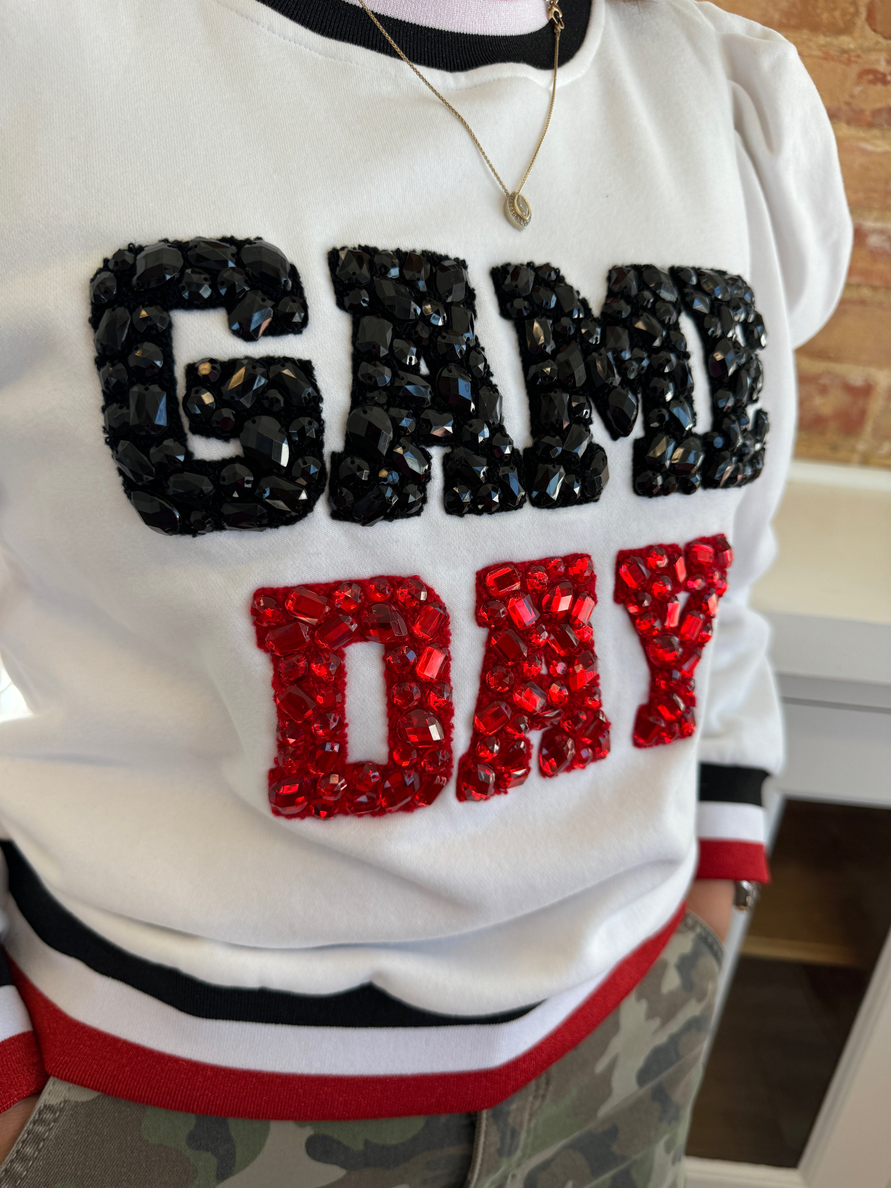 Jeweled ‘Game Day’ Sweatshirt