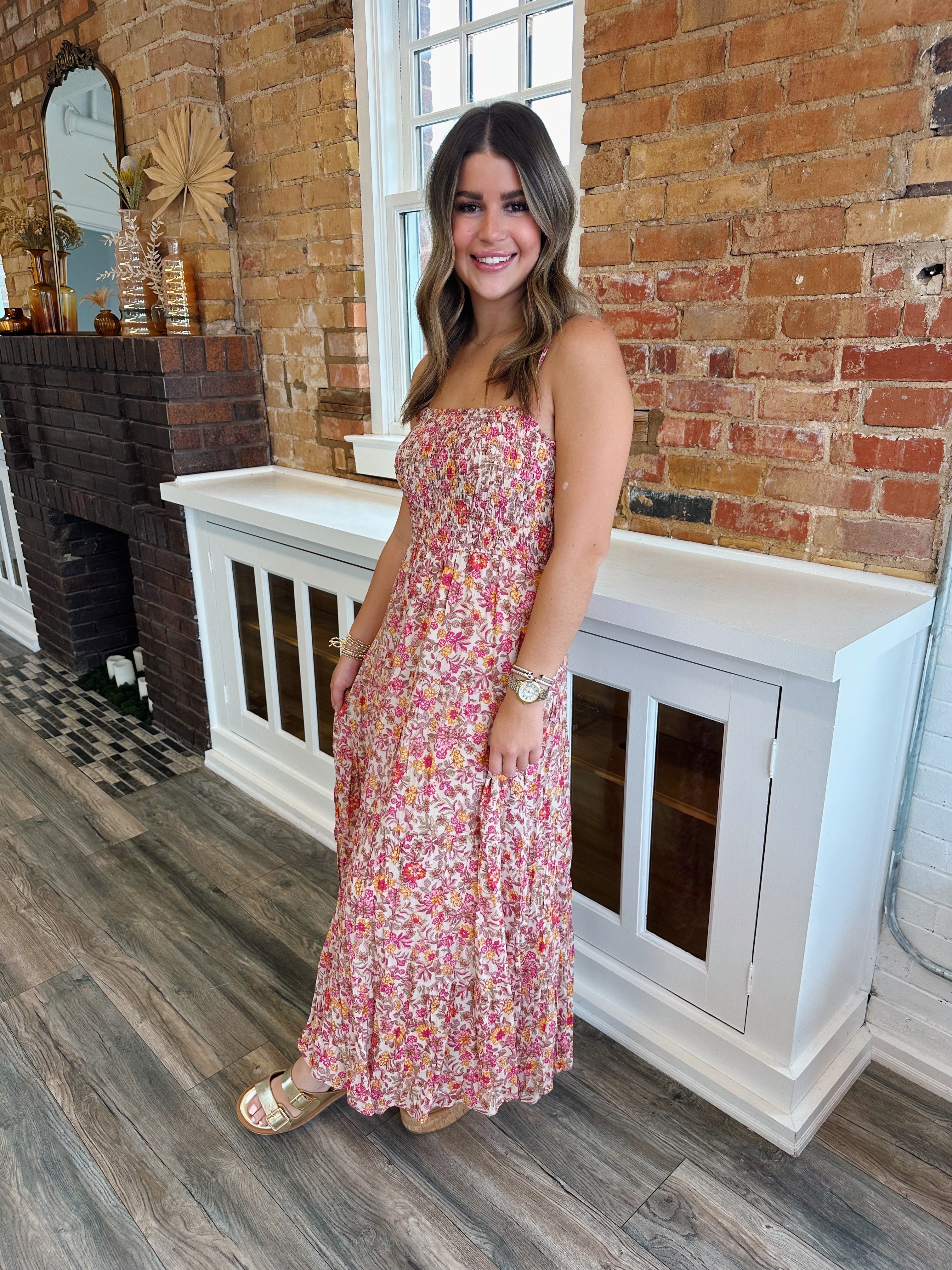 Balos Lima Floral Midi Dress