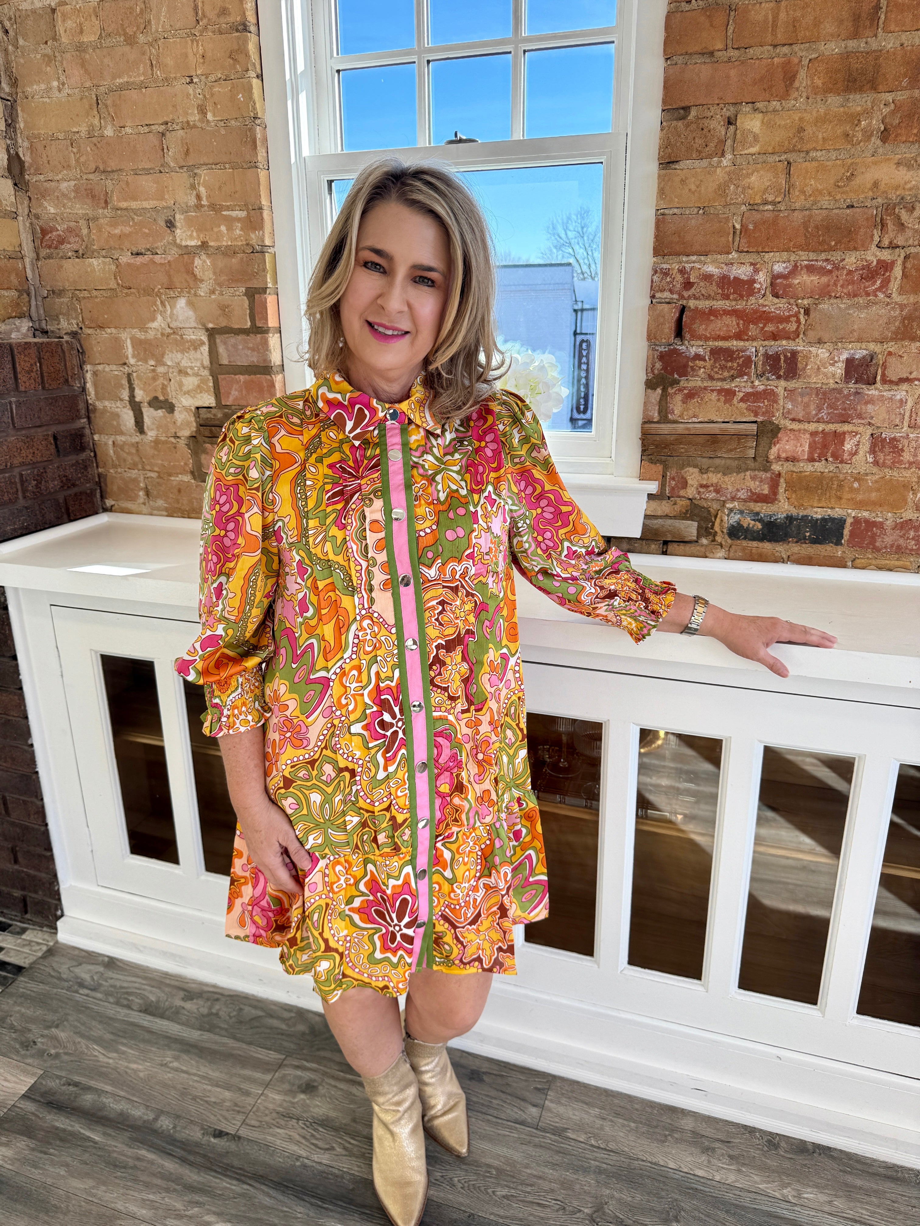 Neon Print Dress