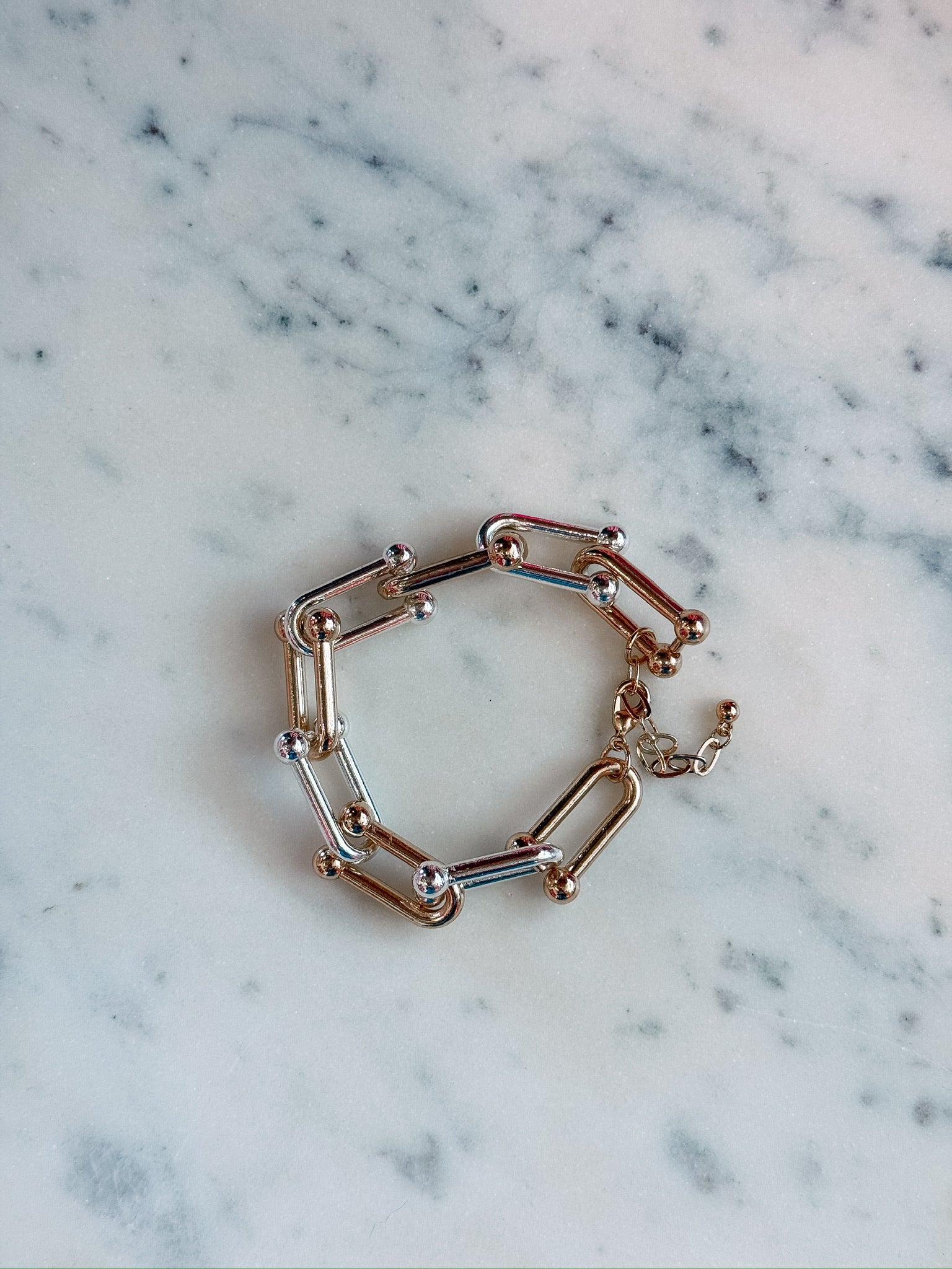 Two Tone Chain Bracelet