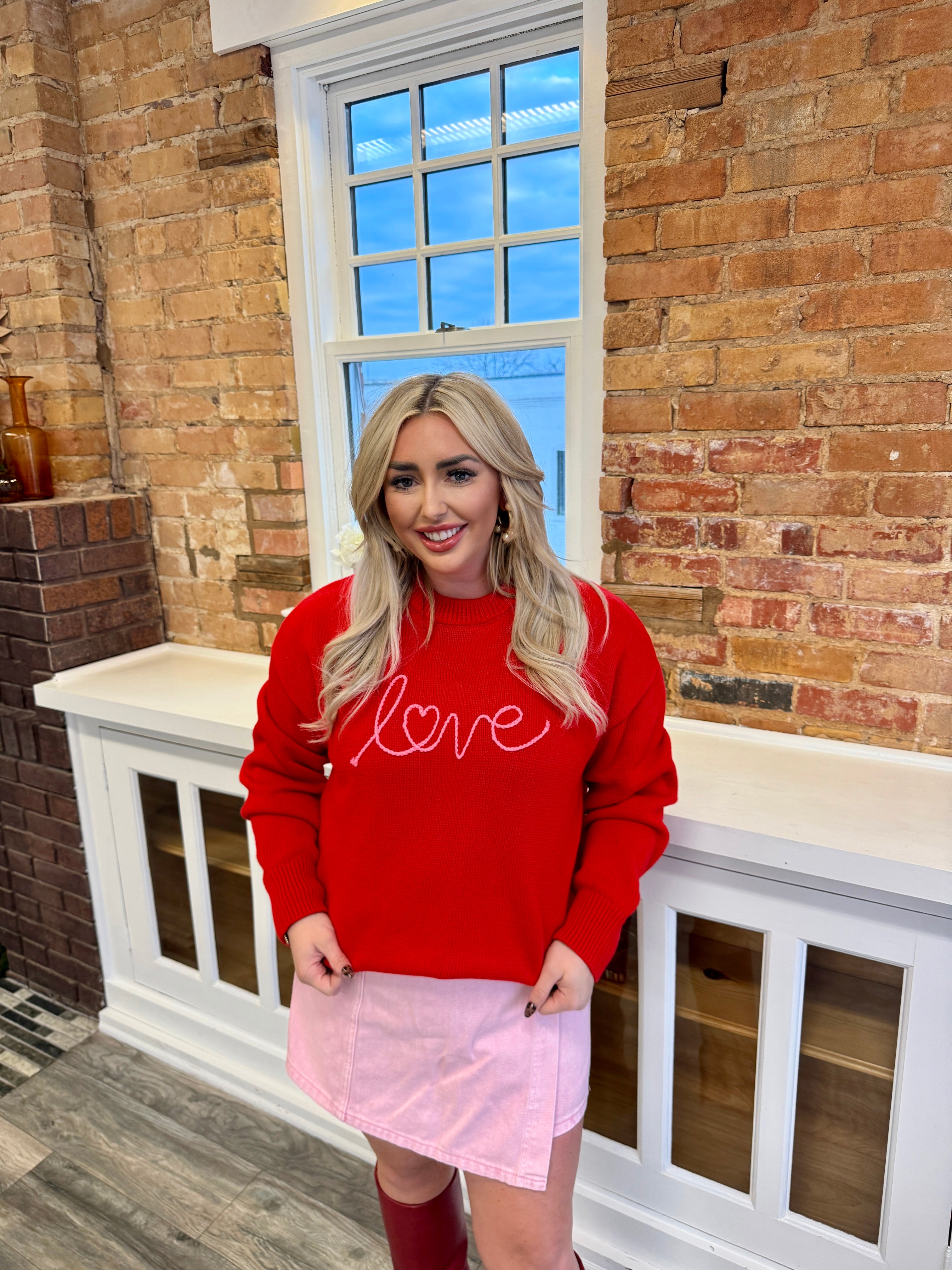 Love Notes Boyfriend Sweater