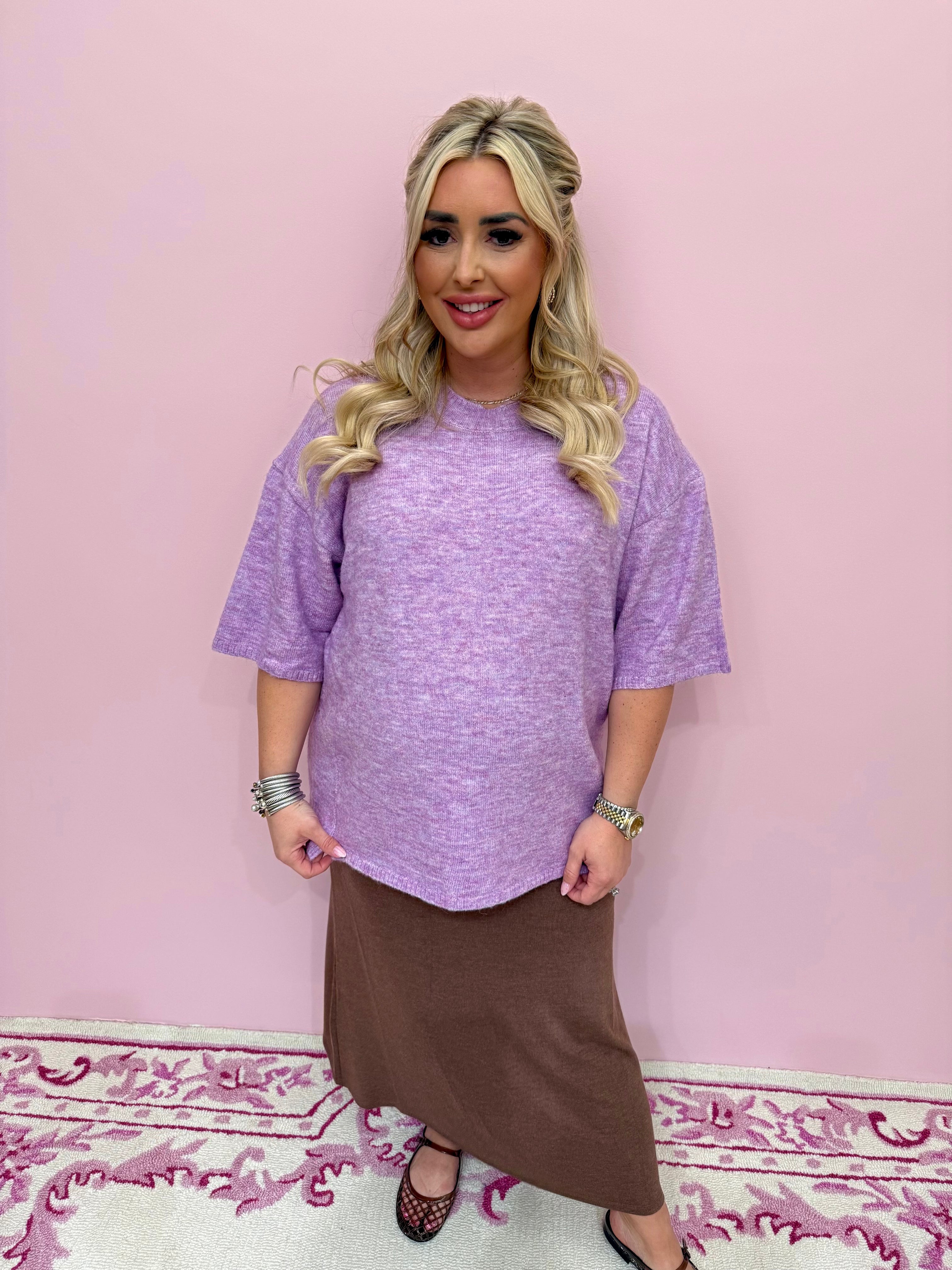 Margot Sweater Tee/ Lilac Spell Melange Sweater