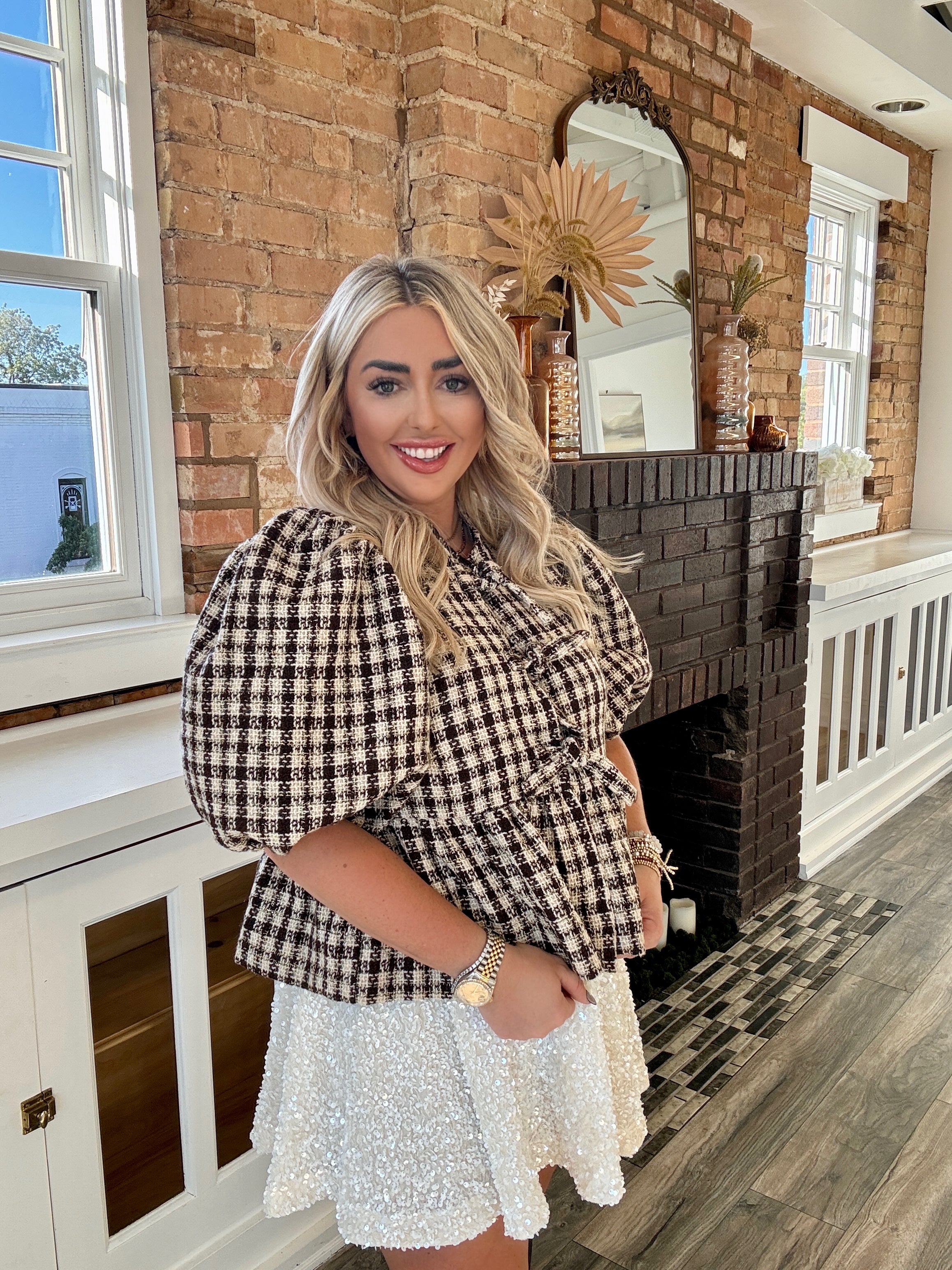 Norah Plaid Blouse