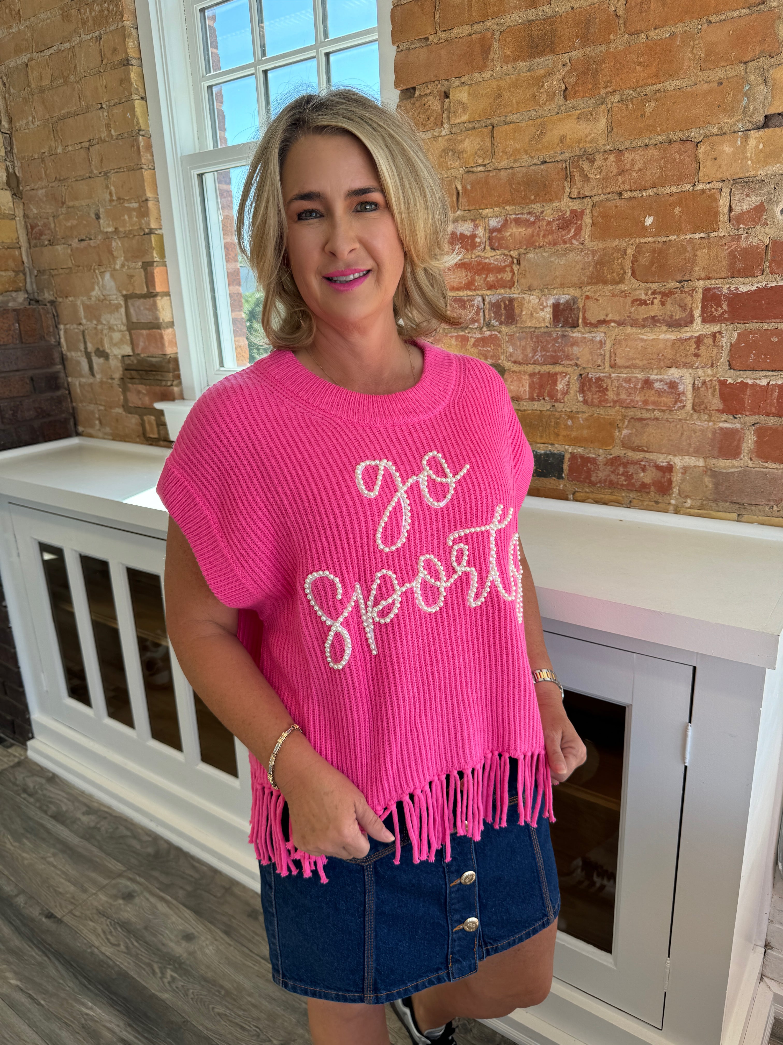 Pink 'Go Sports' Vest