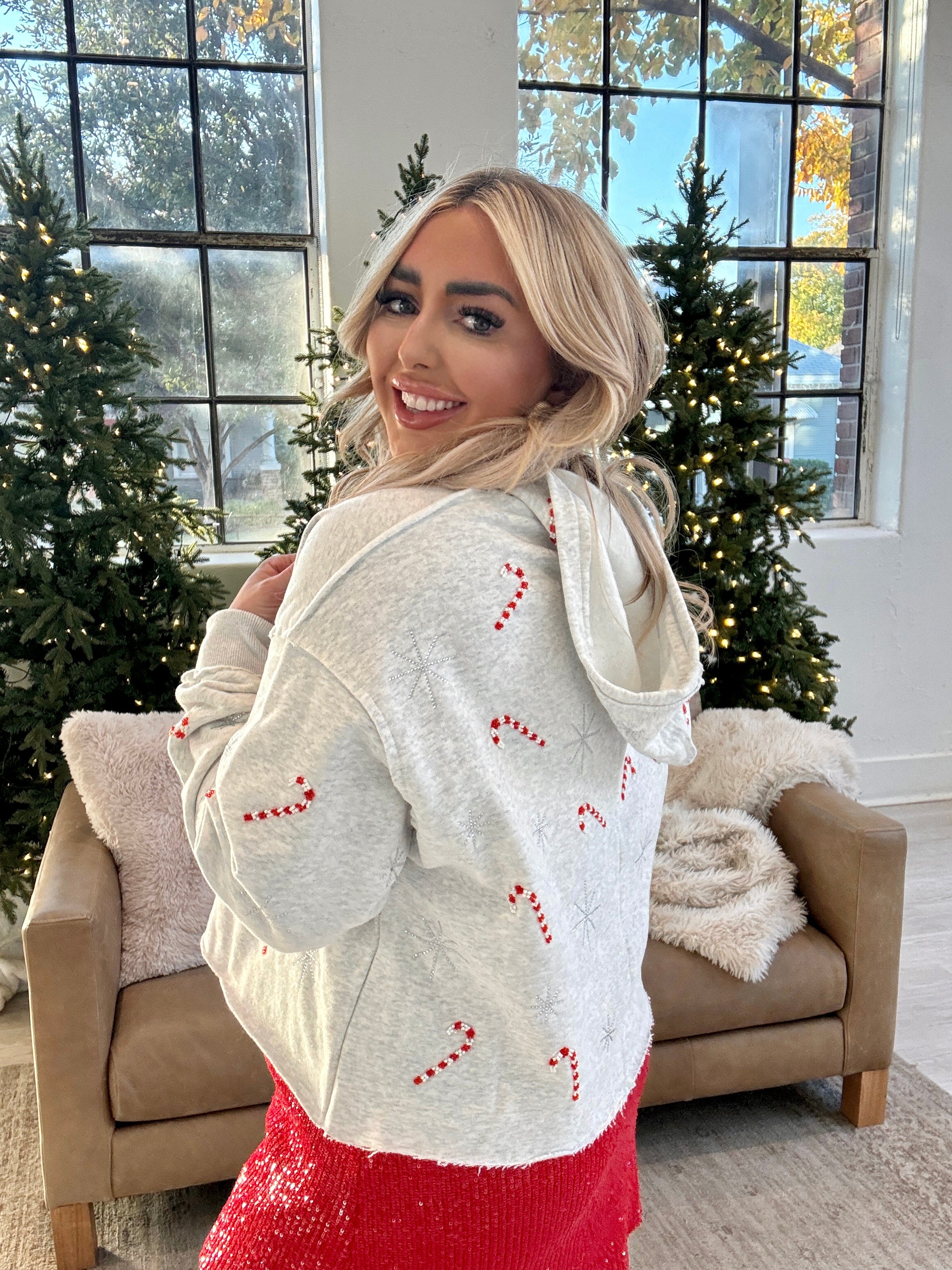 Candy Cane & Snowflake Sweatshirt