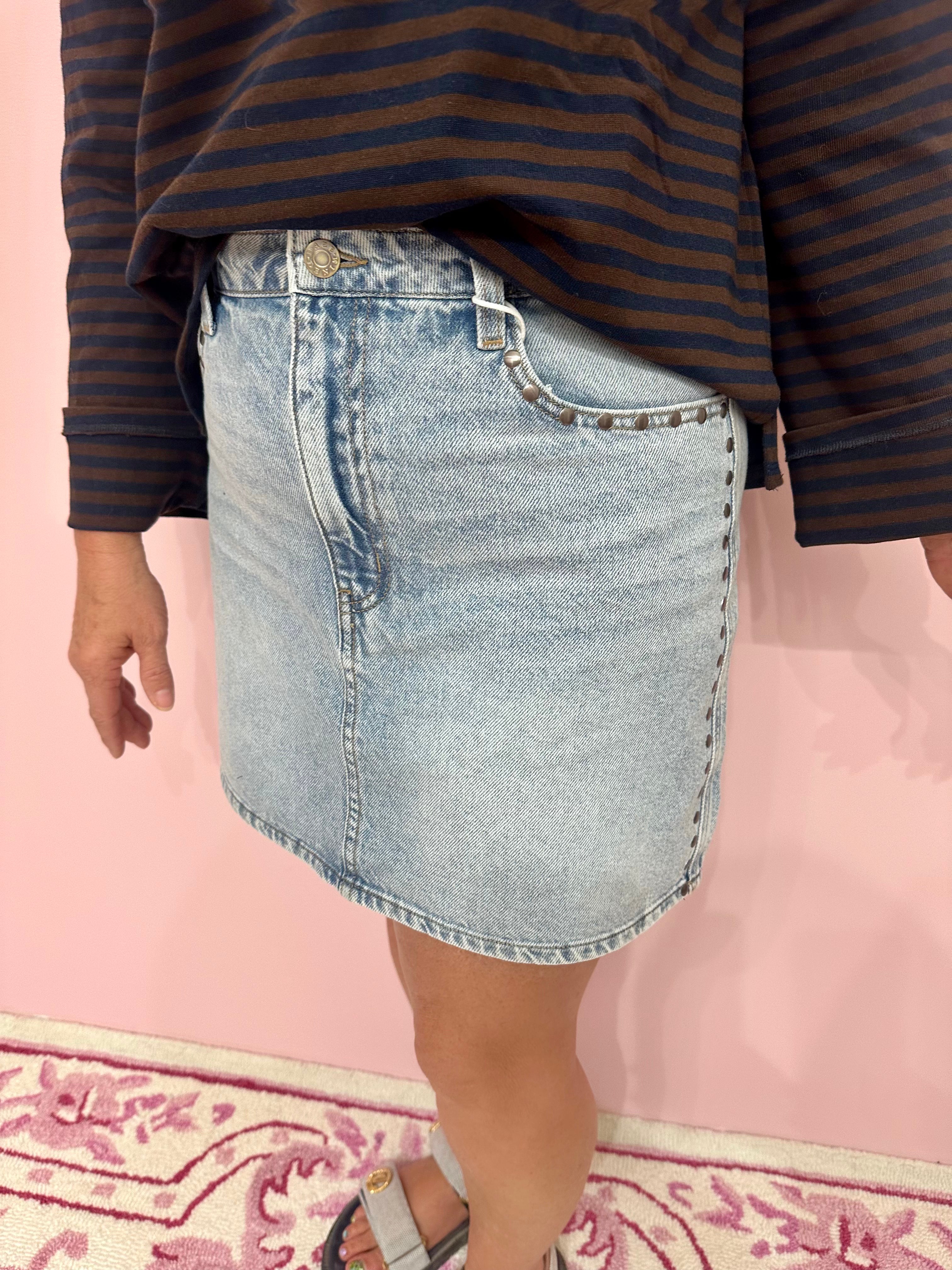 Stash High Rise Mini Skirt In Lets Dance