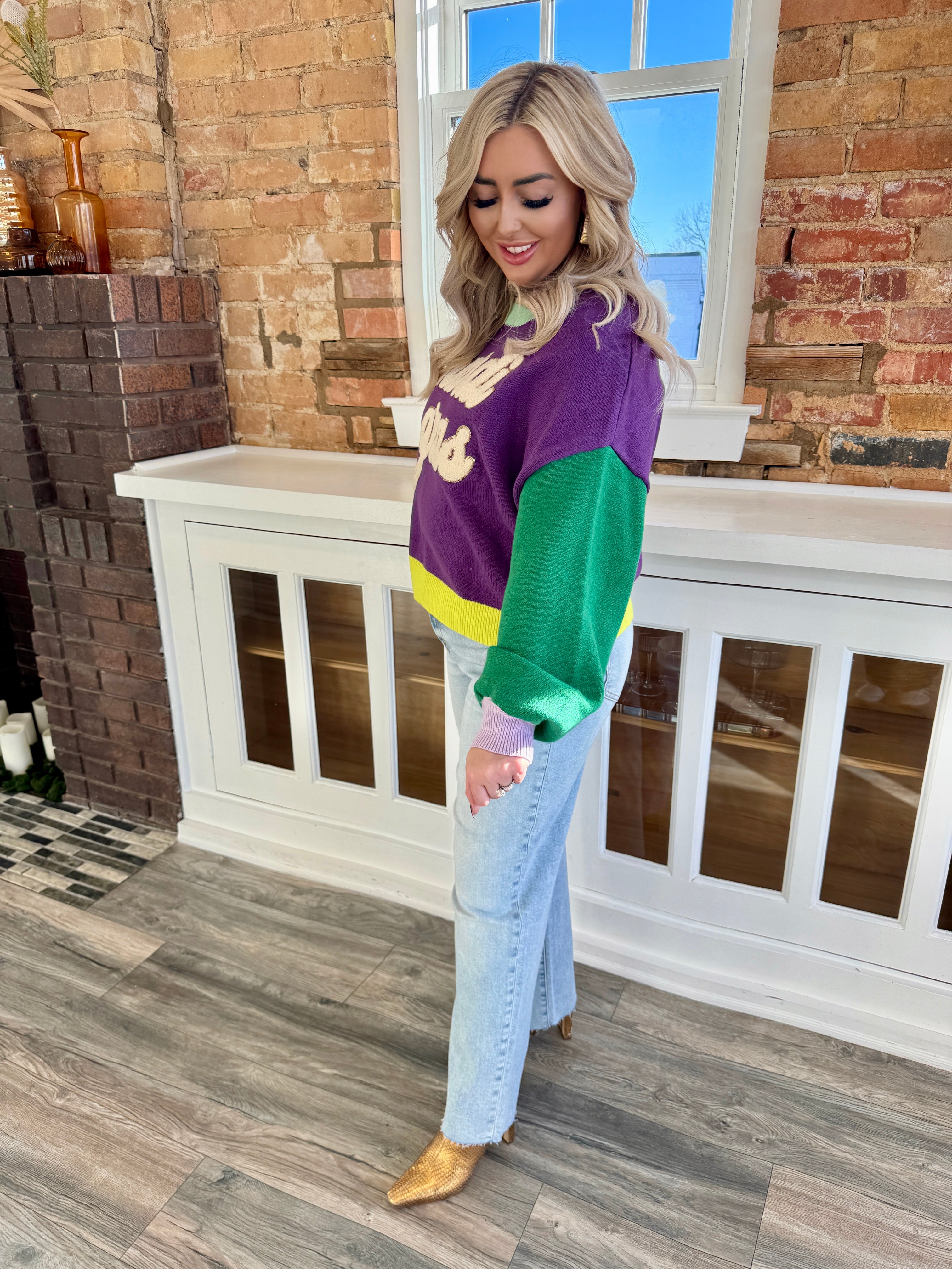 Mardi Gras Sweater