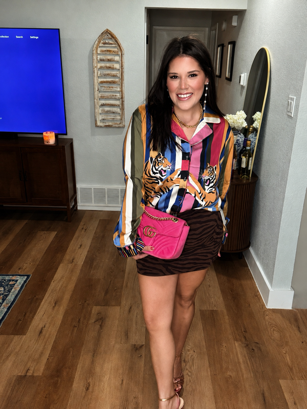 Josie Mini Skort Wild Tiger Knit
