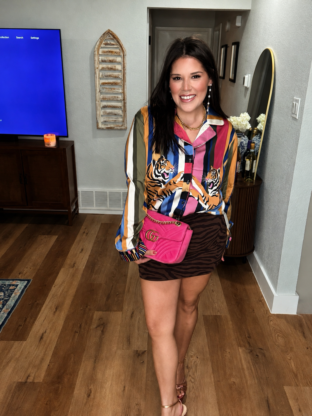 Josie Mini Skort Wild Tiger Knit