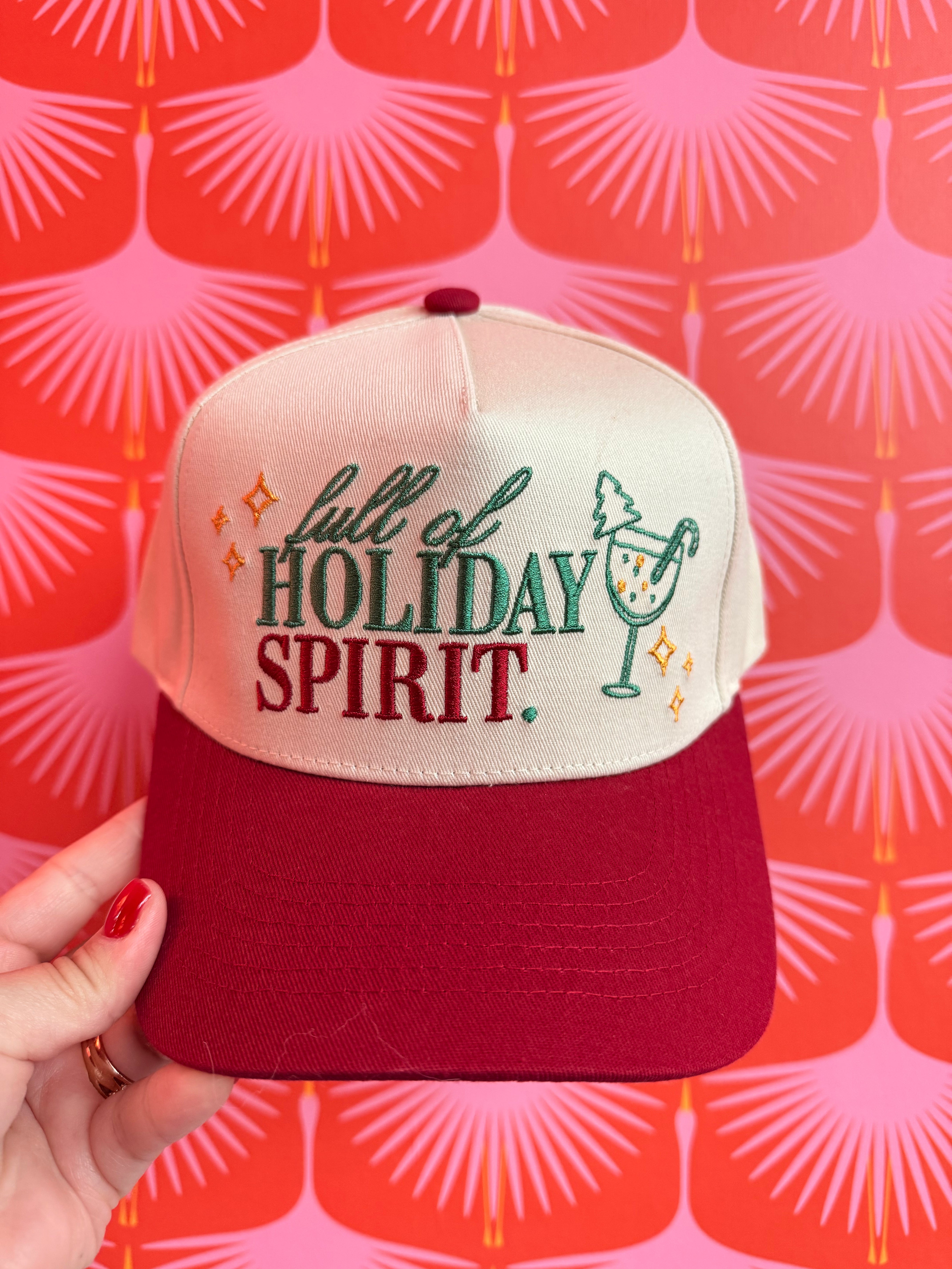 Full Of Holiday Spirit Canvas Cap