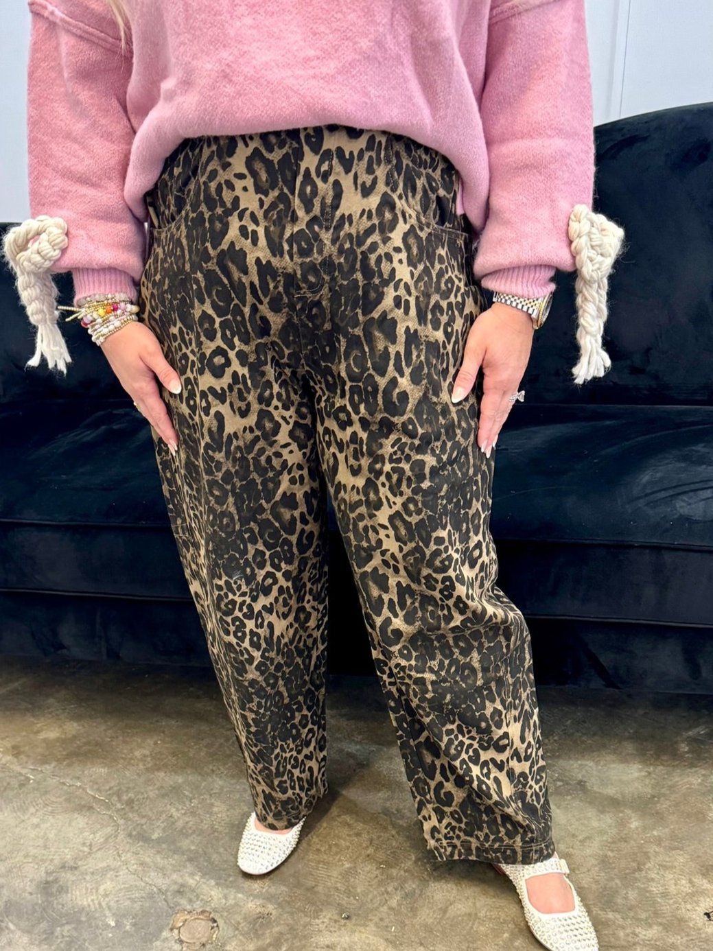 Georgia Leopard Barrel Pants