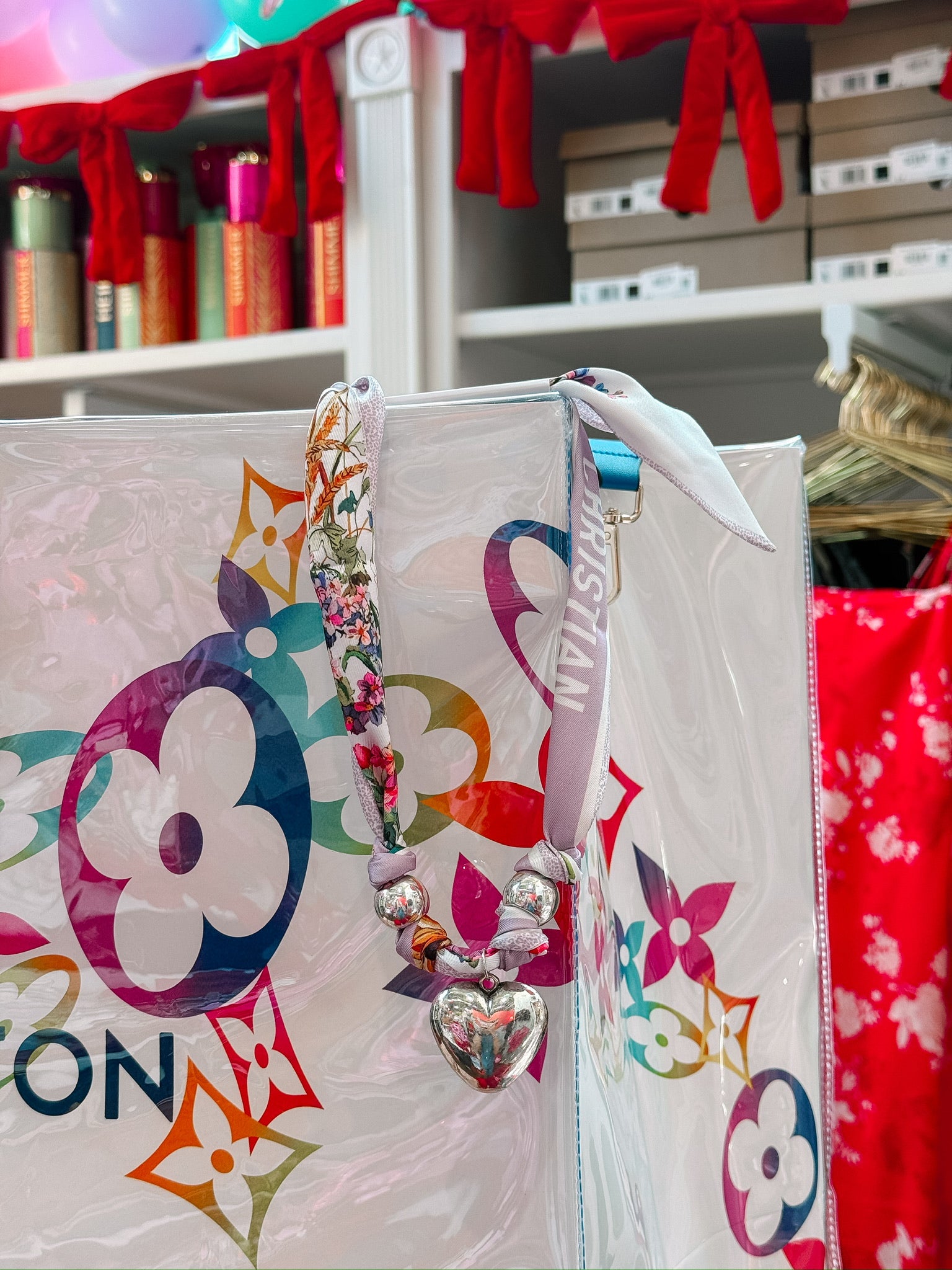 Scarf Necklace Single Heart