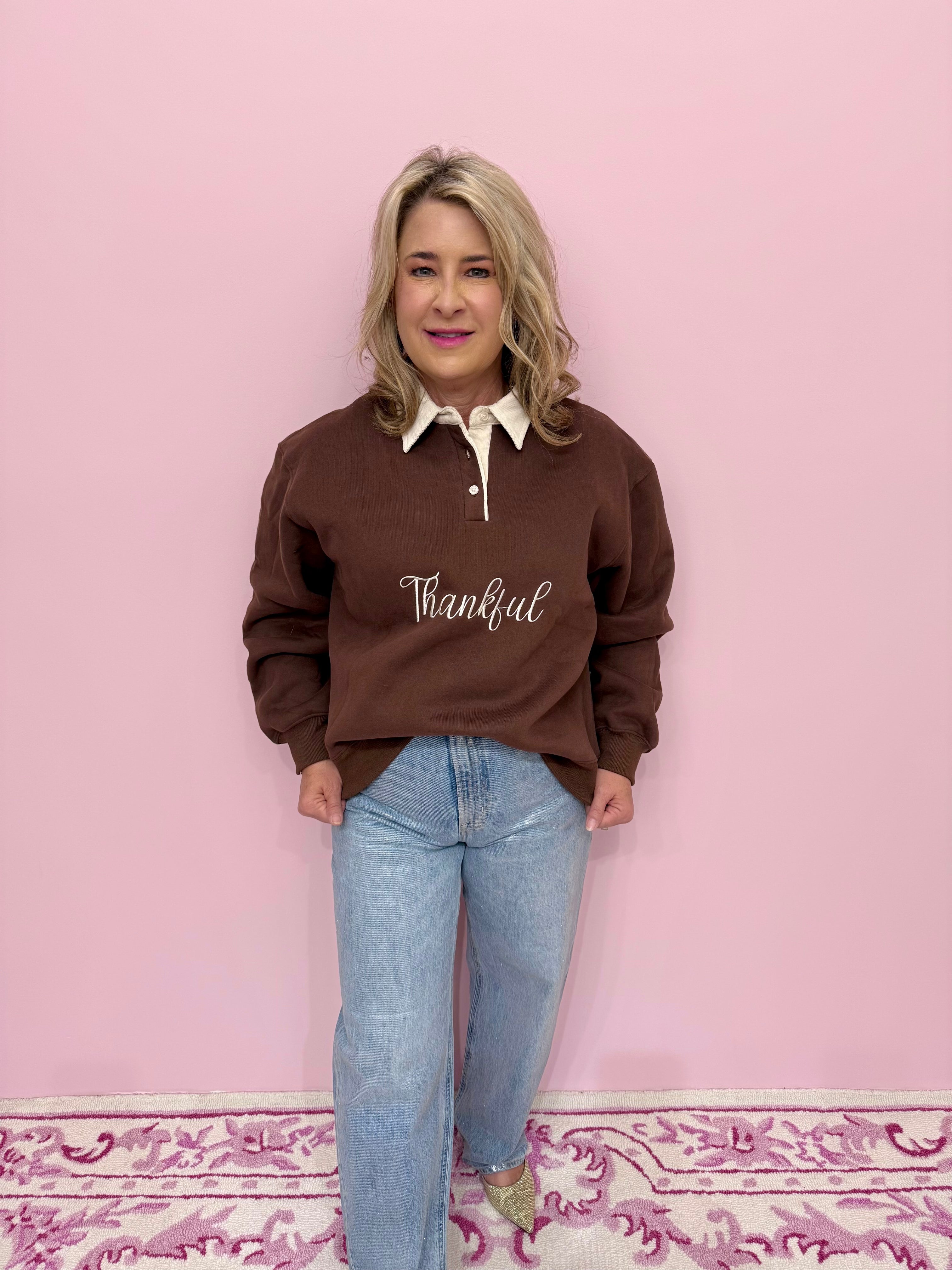 'Thankful' French Terry Sweatshirt