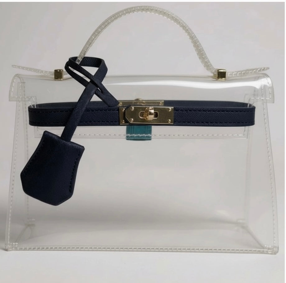 The Mini Andrea Clear Bag with Handle and Cross Body strap