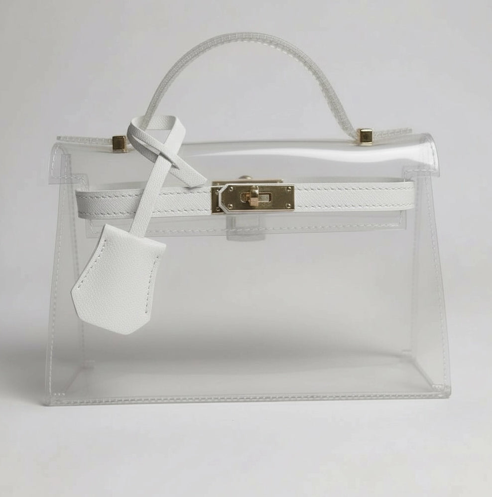 The Mini Andrea Clear Bag with Handle and Cross Body strap