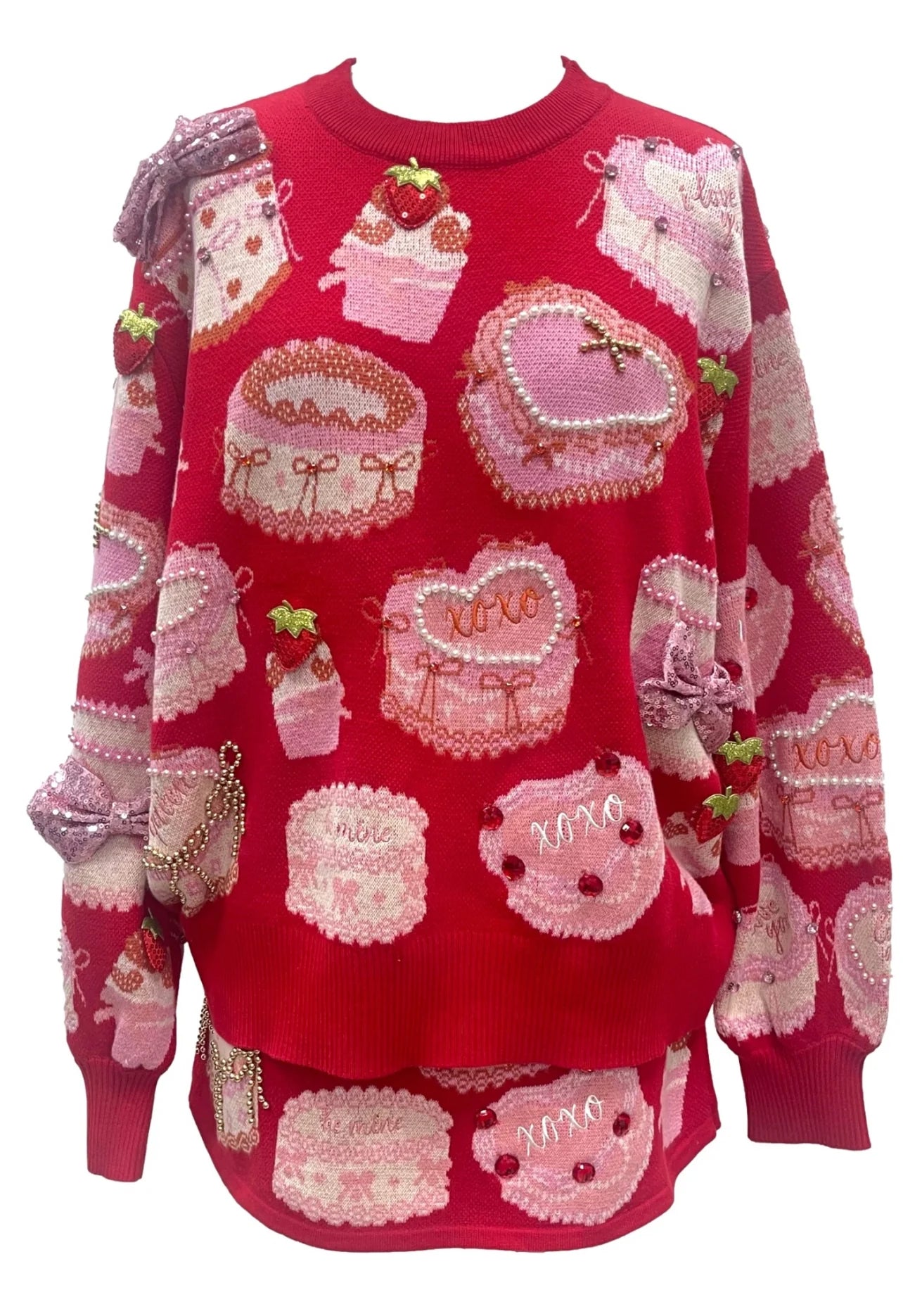 Red Cakes & Pastries Sweater