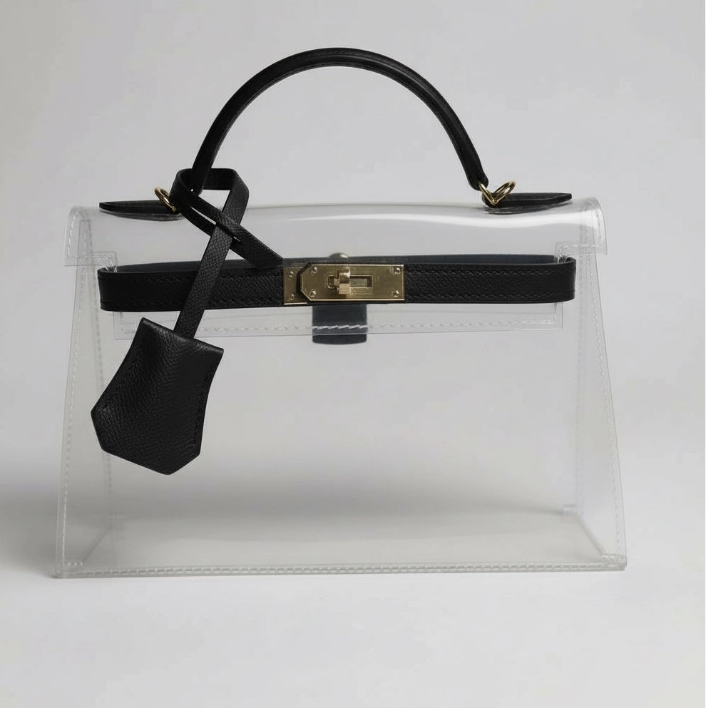 The Mini Andrea Clear Bag with Handle and Cross Body strap