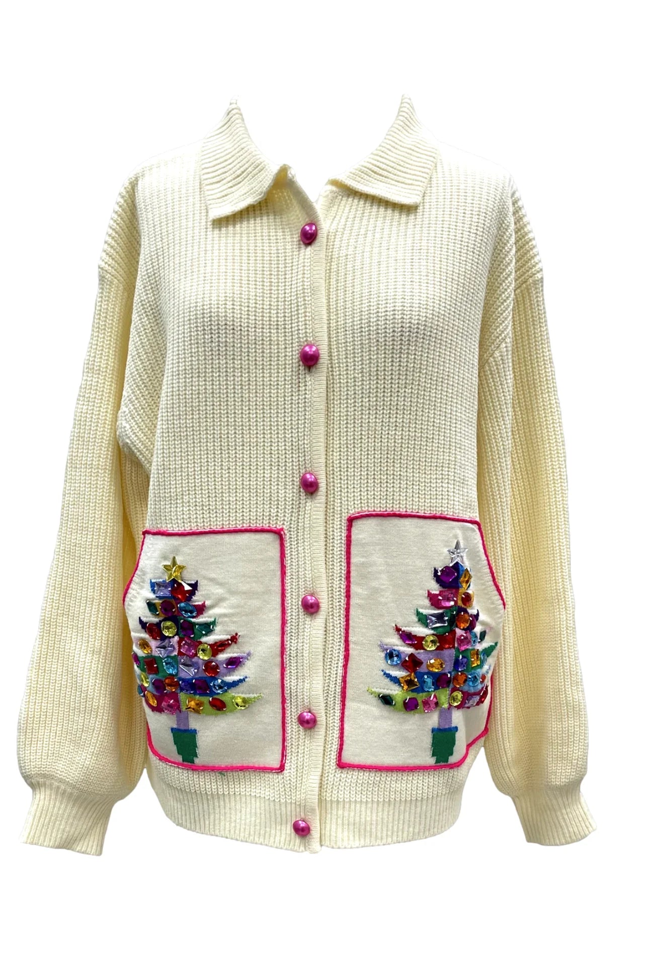 White Tree Pocket Cardigan