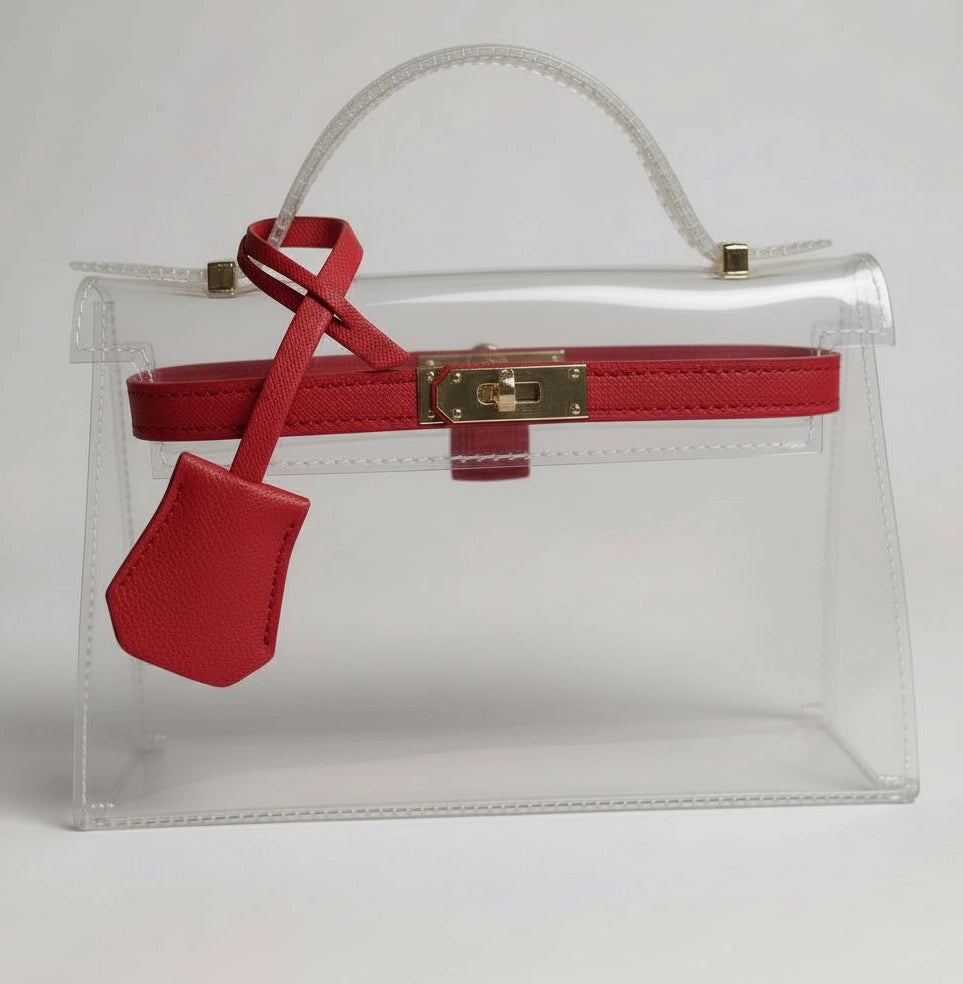 The Mini Andrea Clear Bag with Handle and Cross Body strap