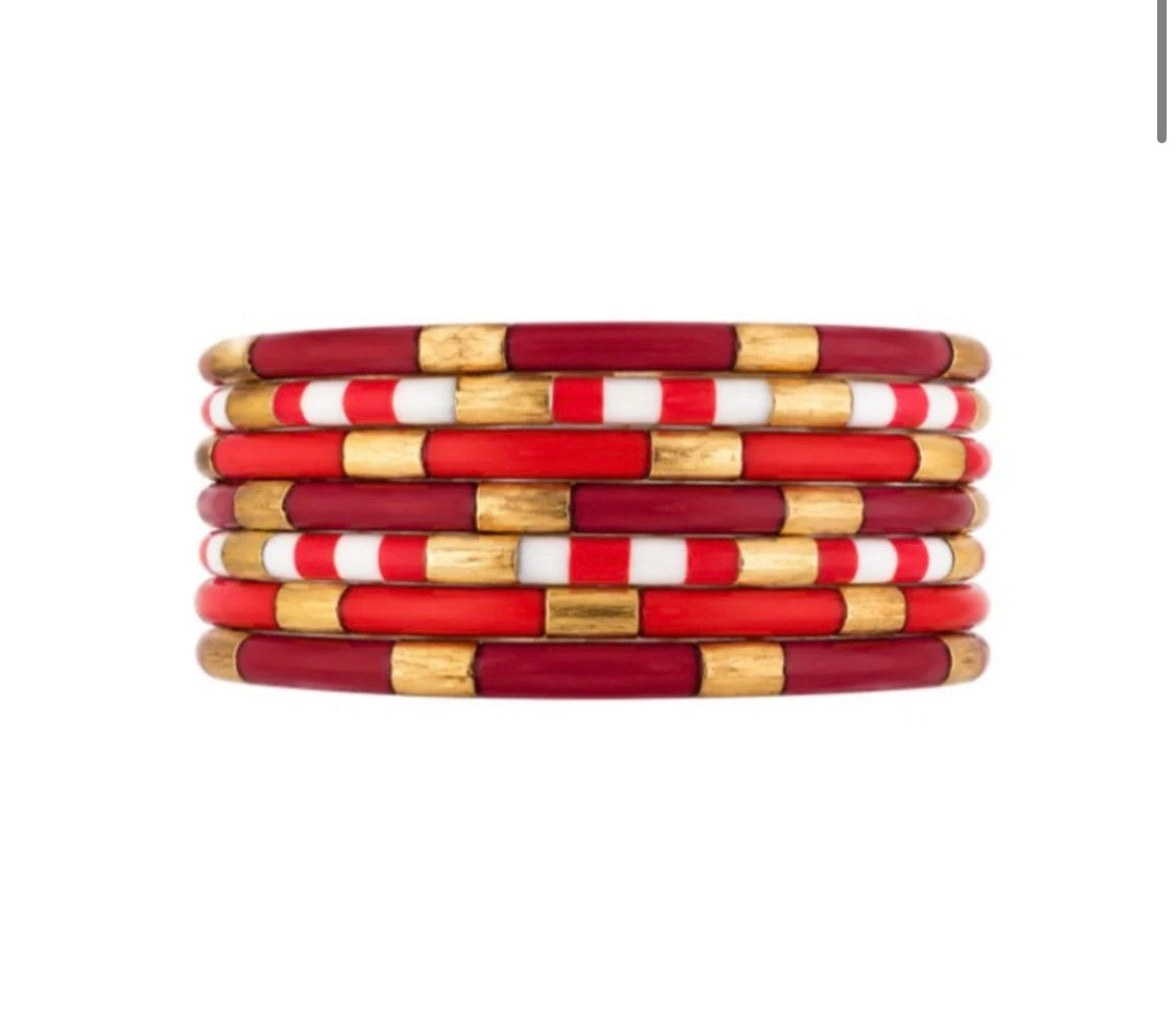 Mixed Set Of Seven Peppermint Stack-One Size- BuDha Girl