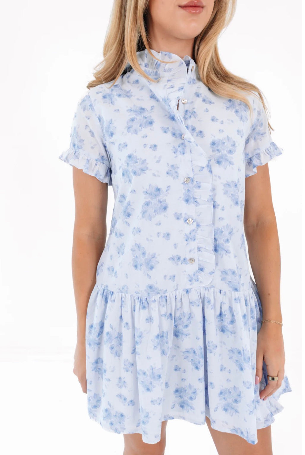 Nicole Ruffle Button Up Dress