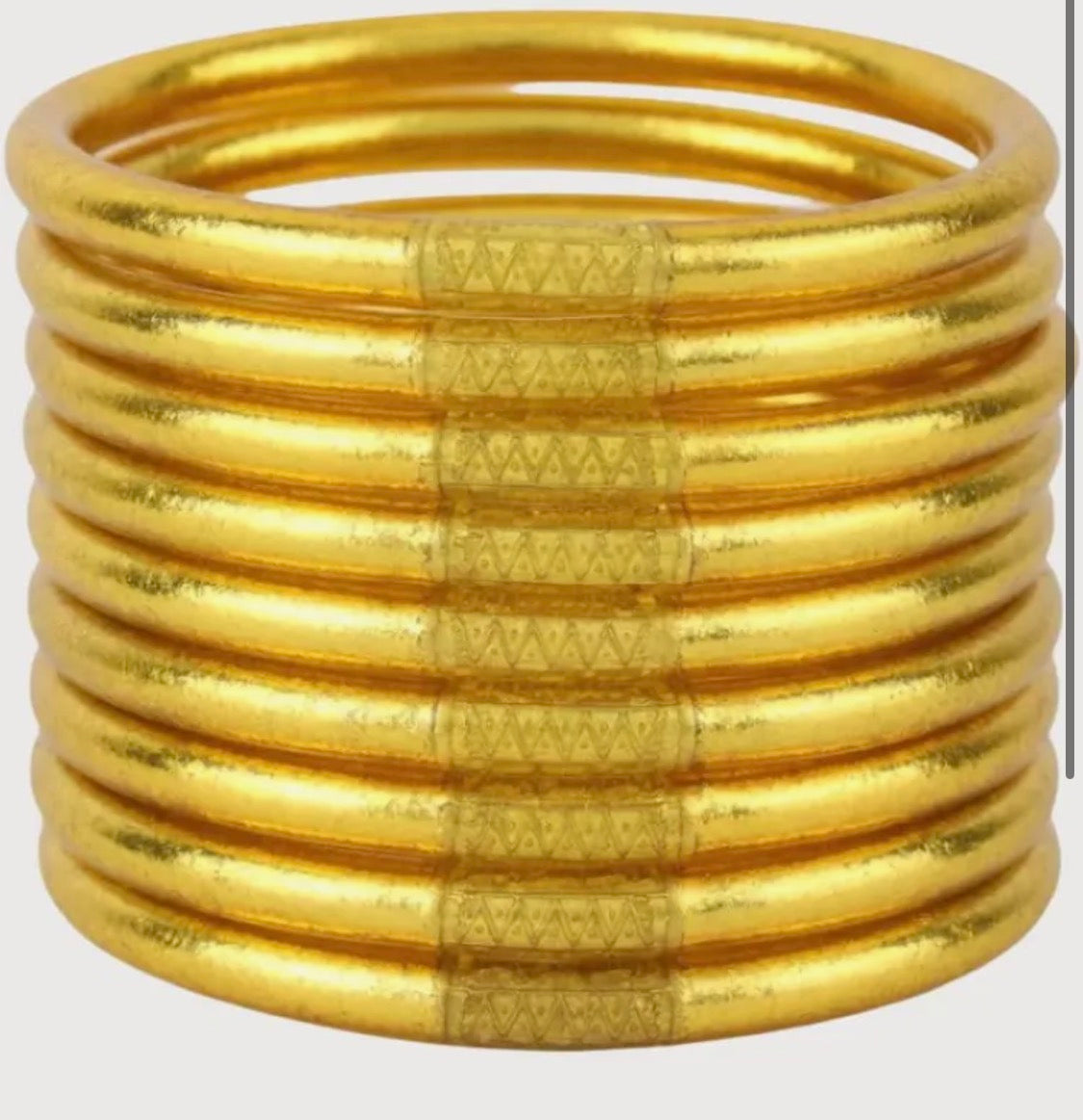 Gold All Weather Bangles Set Of Nine- BuDha Girl