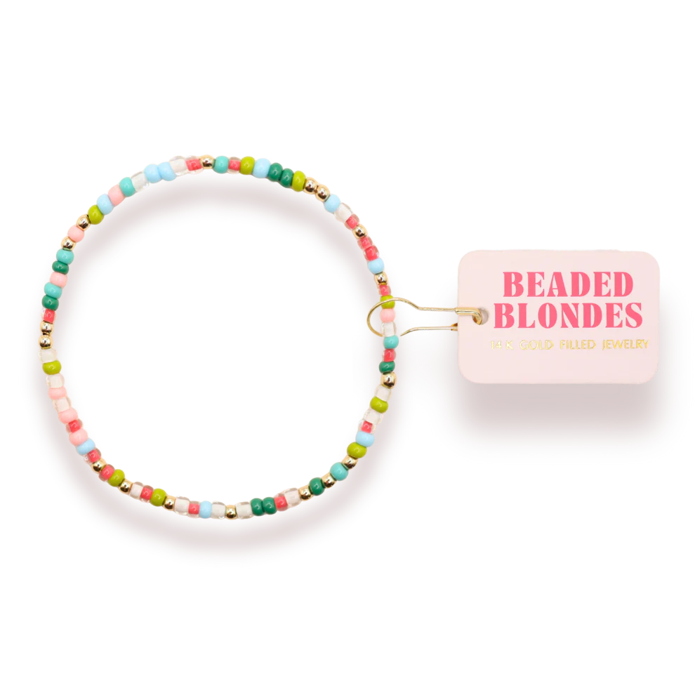 Holiday Cheer Sprinkle Bracelet- Beaded Blondes
