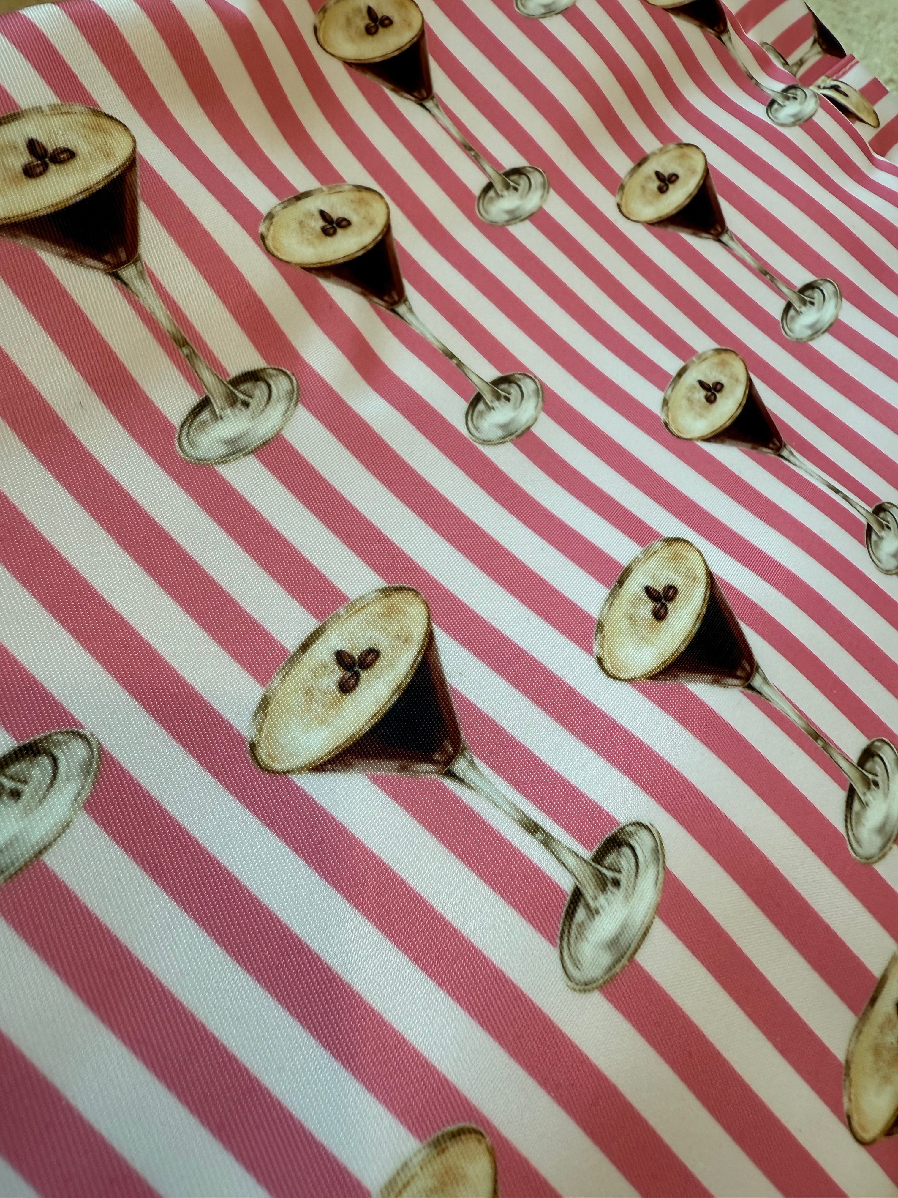 XL Nylon Cosmetic Bag - Pink Espresso Martini