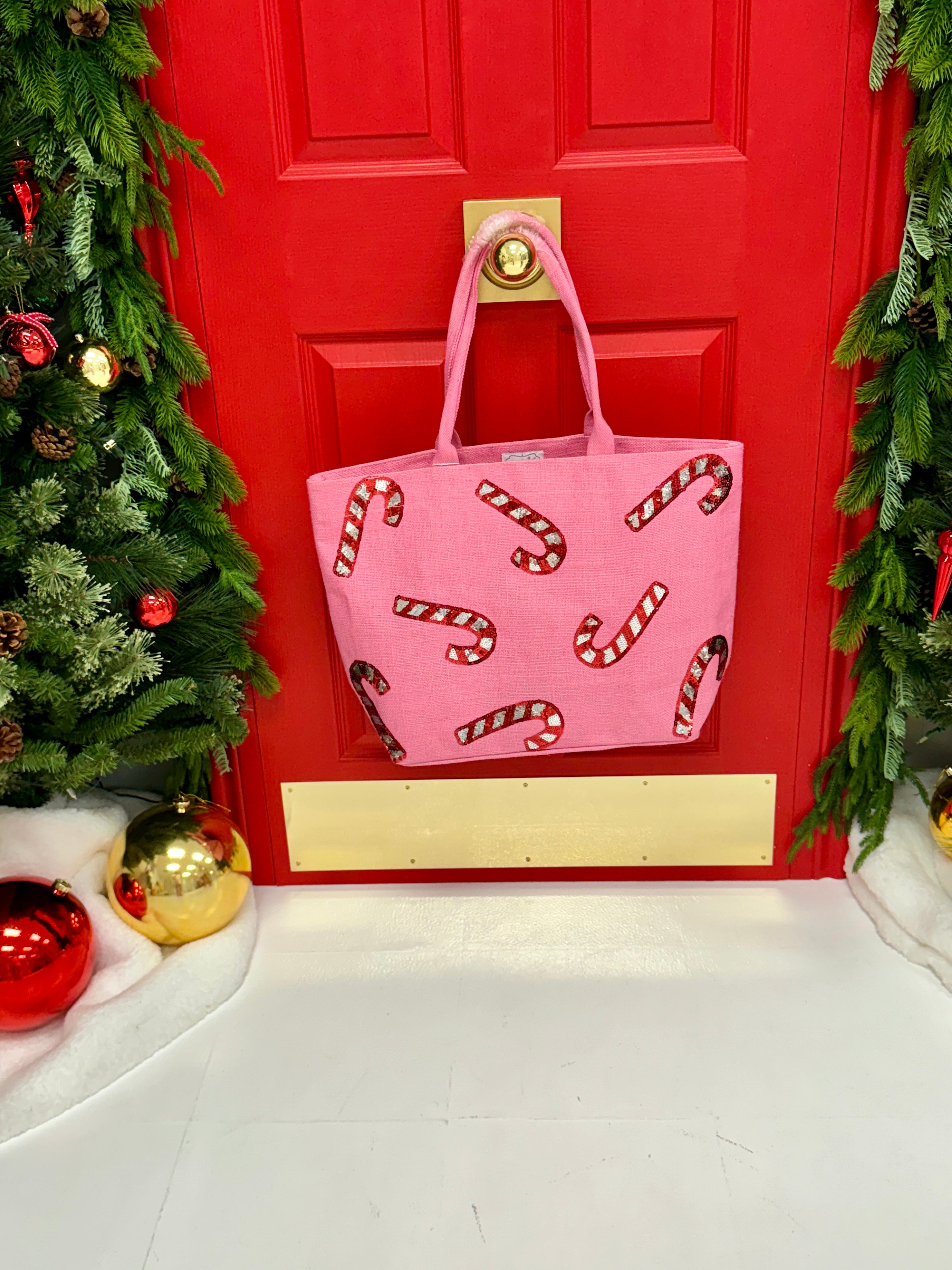 Holiday Sparkle Tote Pink