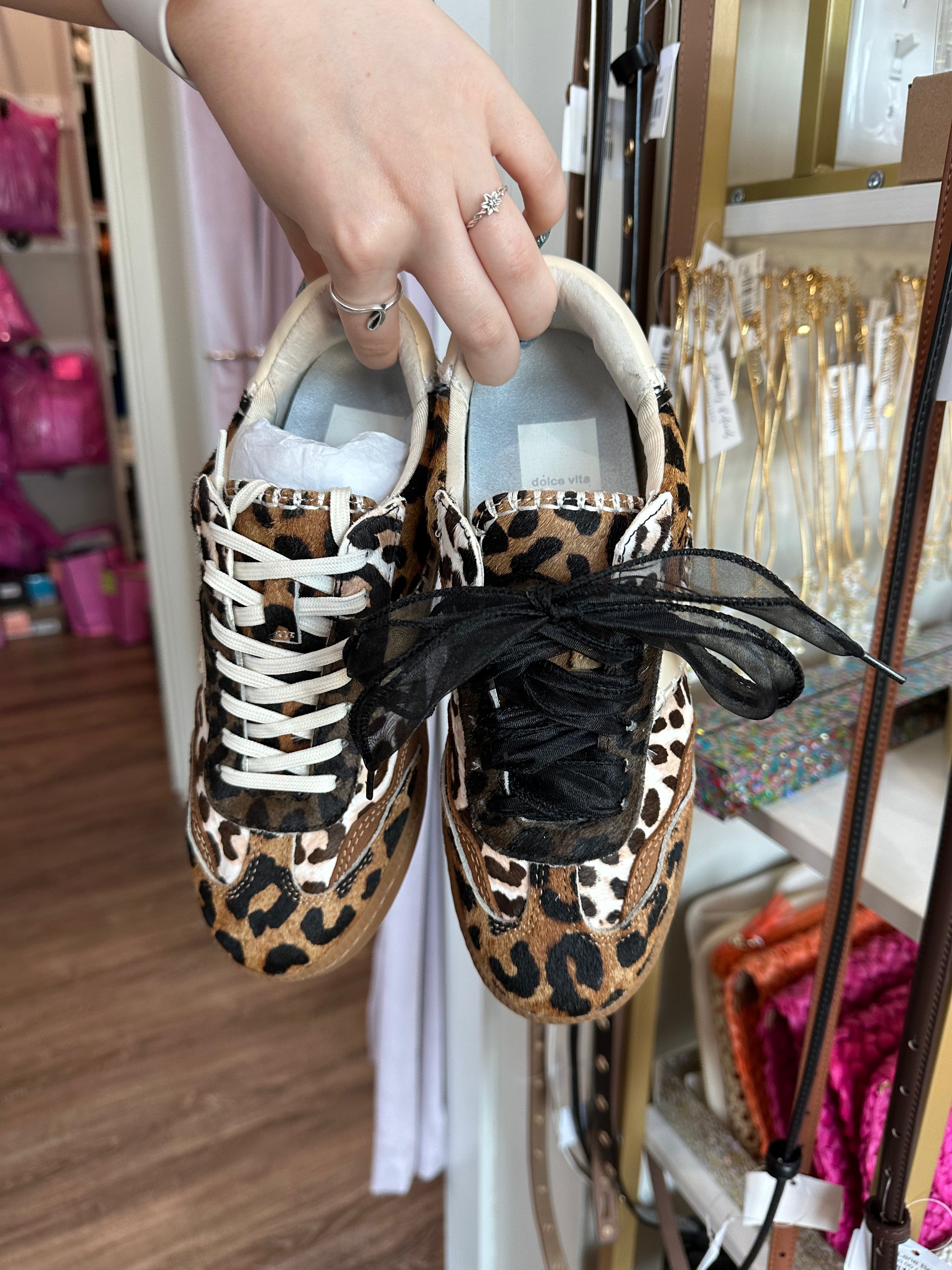 Leopard Calf Hair Sneaker