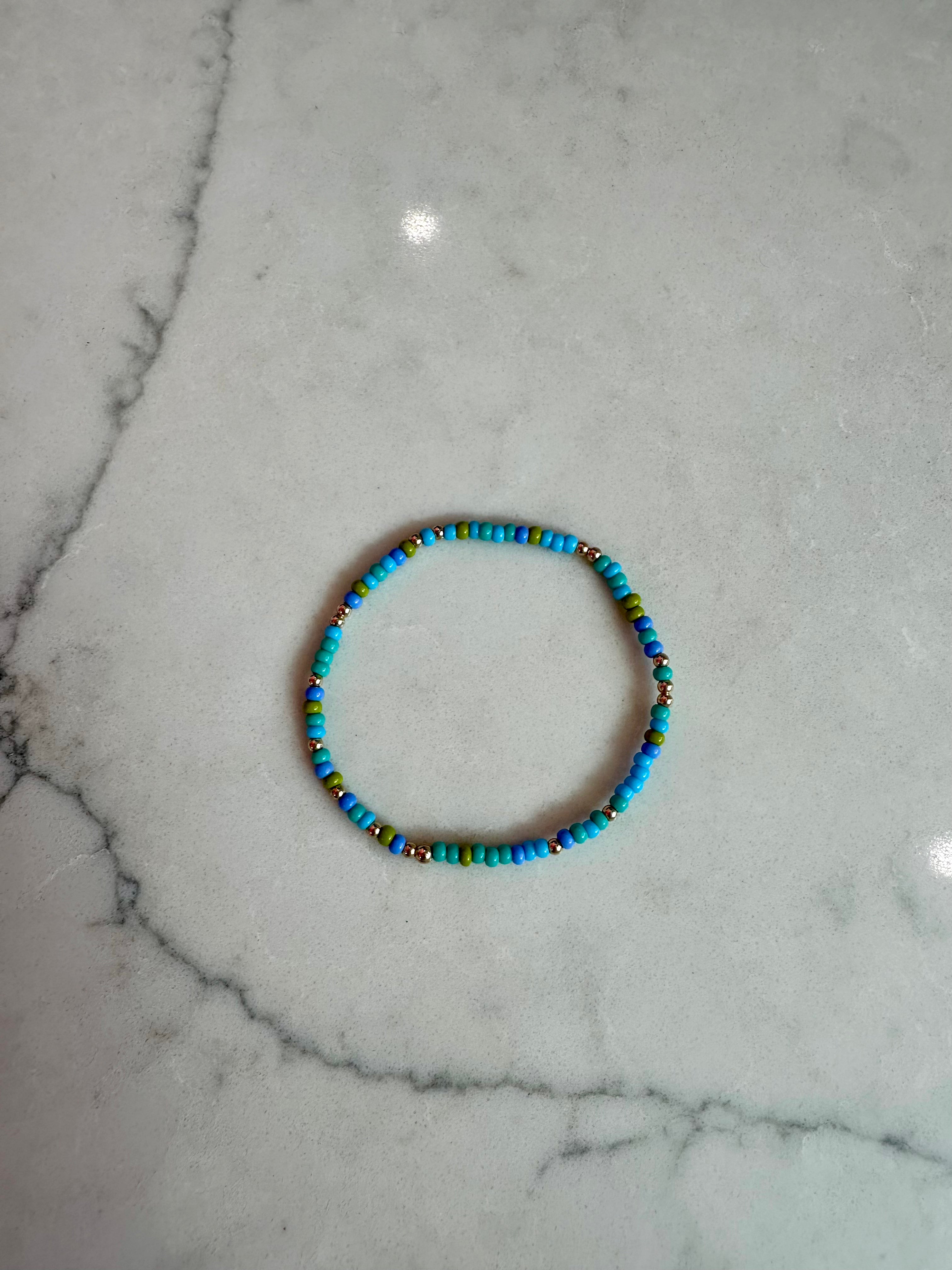 Demi Bracelet- Lime Green and Powder Blue